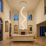 Yiosi Series Oval Glass Pendant Light 39" Style E - scene-1