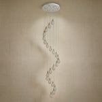 Yiosi Series Oval Glass Pendant Light 39" Style E - dark