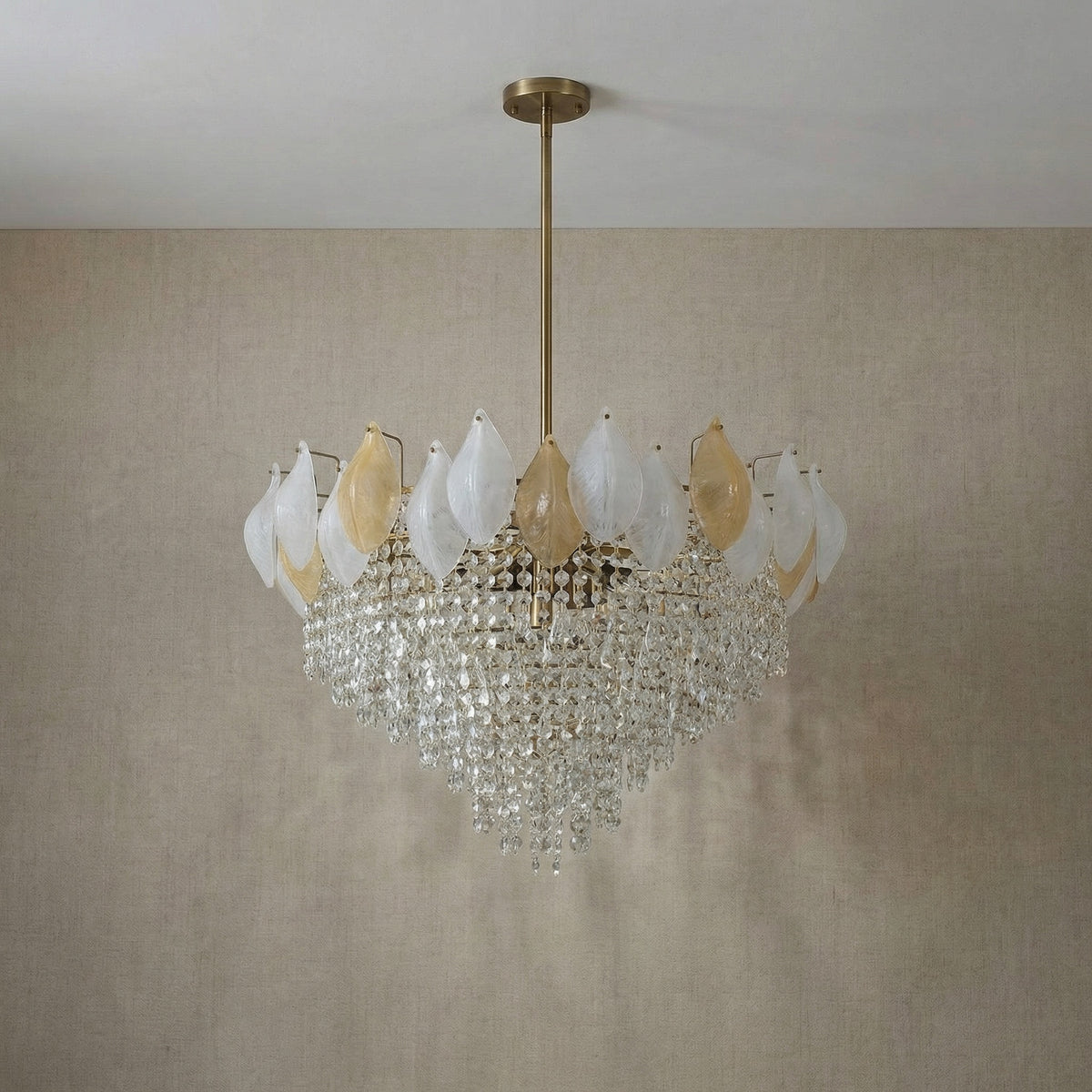 Yiosi Series Oval Glass Pendant Light 39" Style E - dark