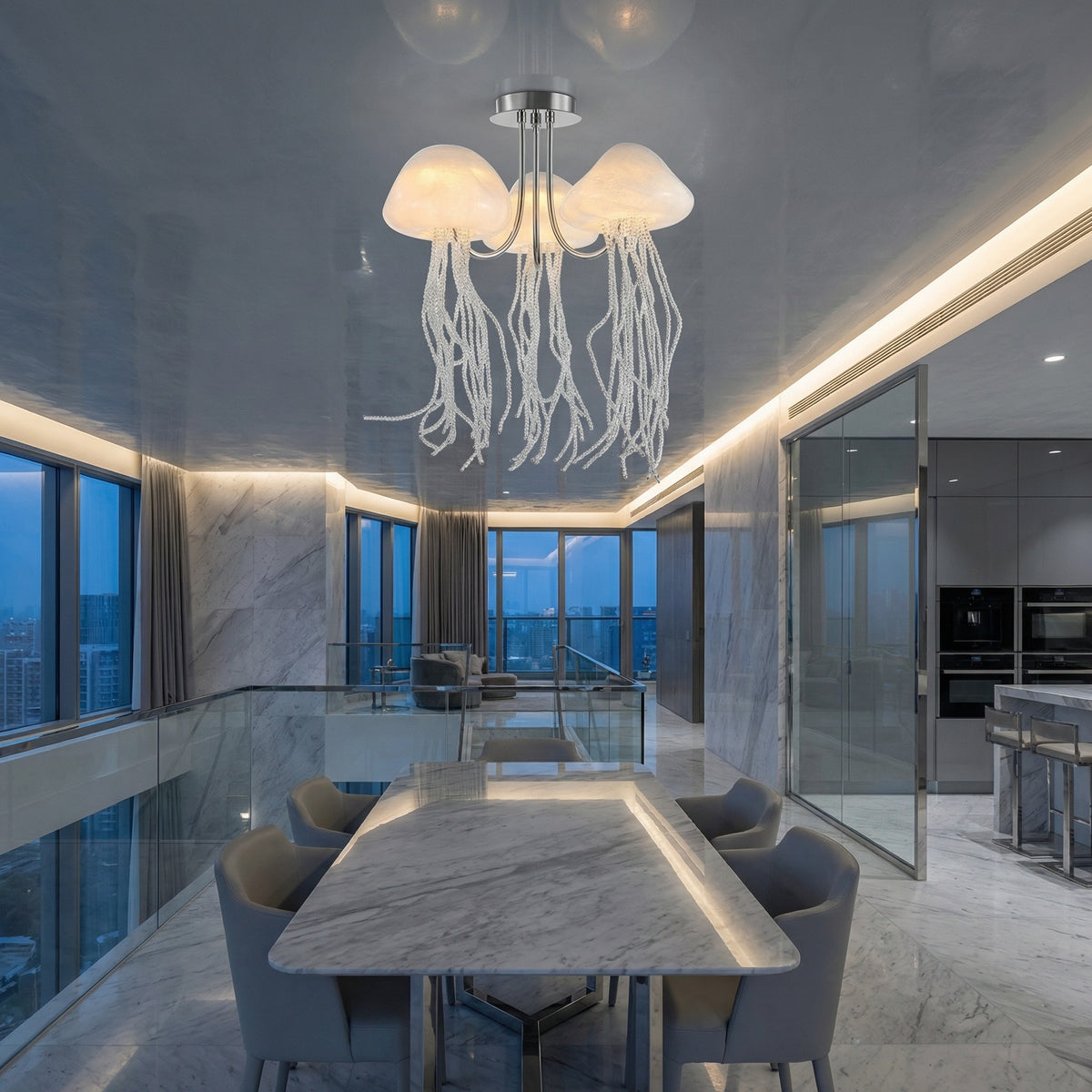 Yiosi Series Triple Glass Celling lamp - scene-1