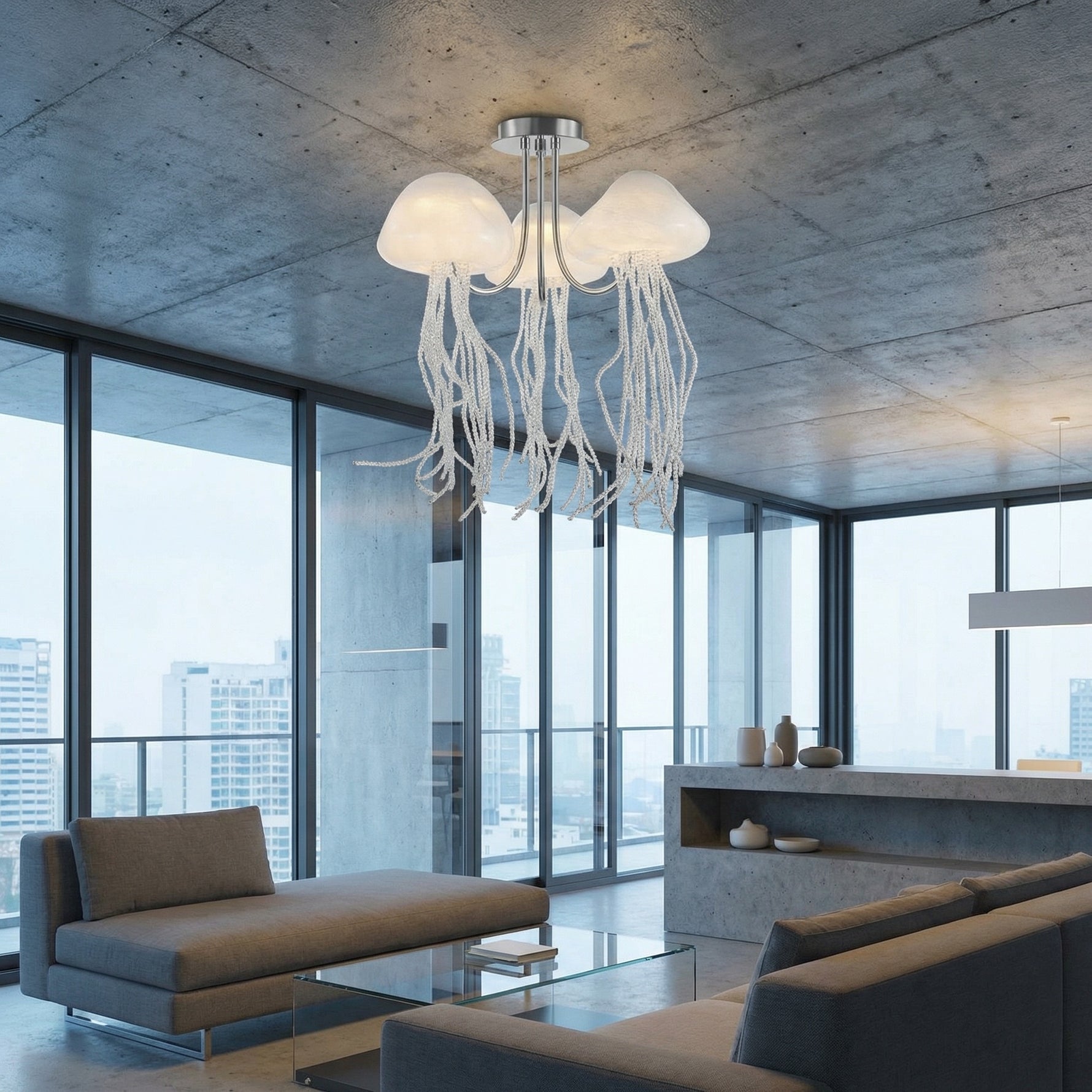 Yiosi Series Triple Glass Celling lamp - scene-2