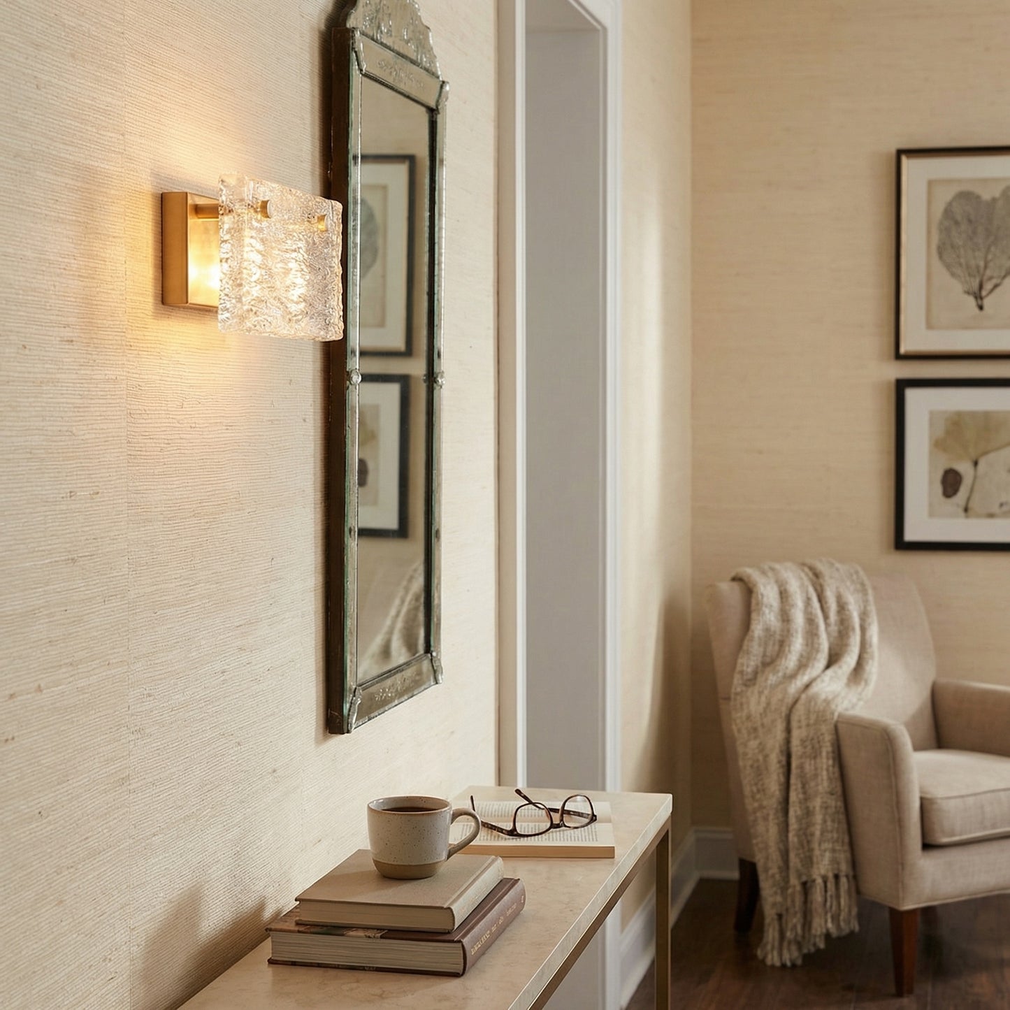 Yiosi Series Triple Glass Wall Sconce 16" - scene-3