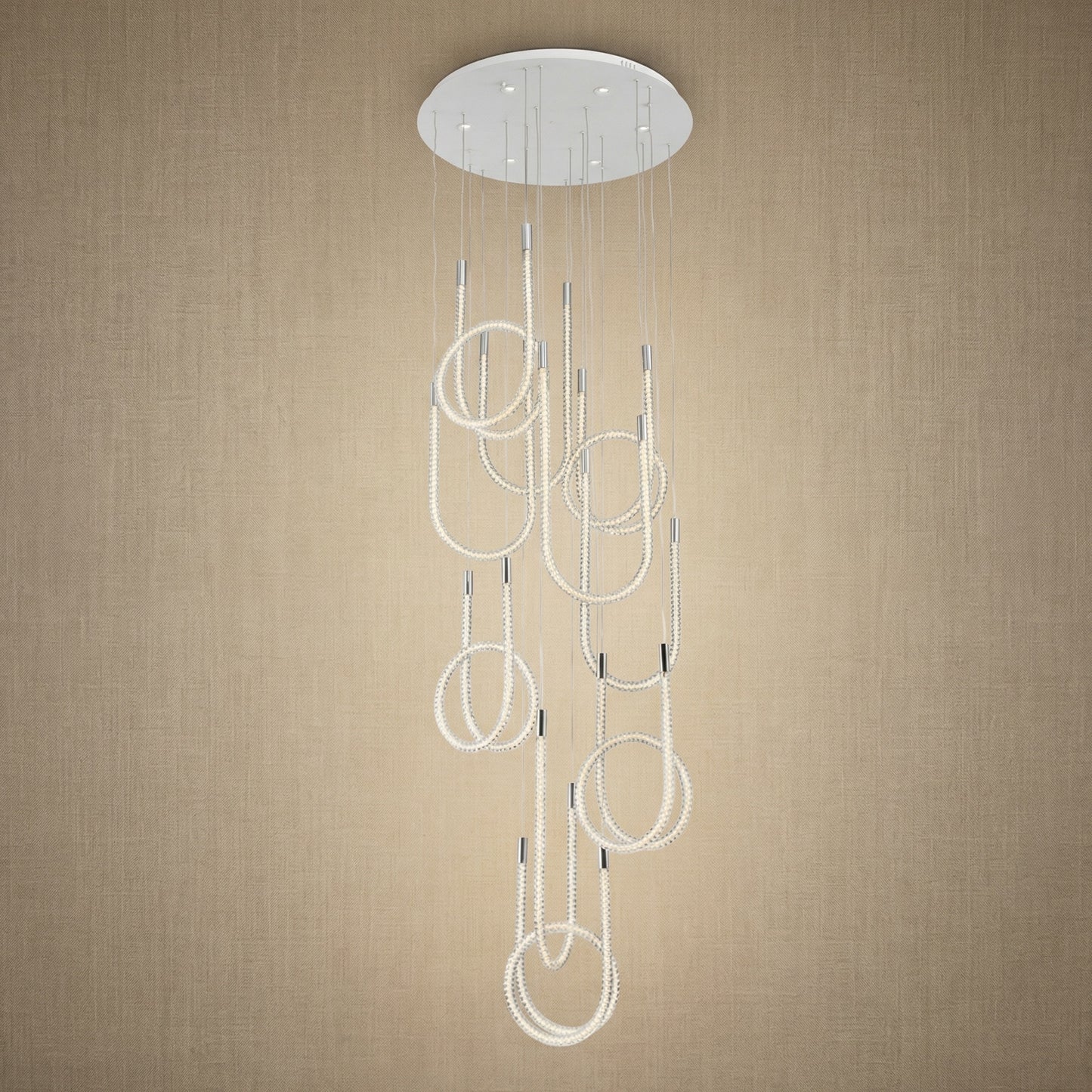 Yiosi Star Shine Cascading Glass Pendant Light 31" - 31" (Dia 800mm)