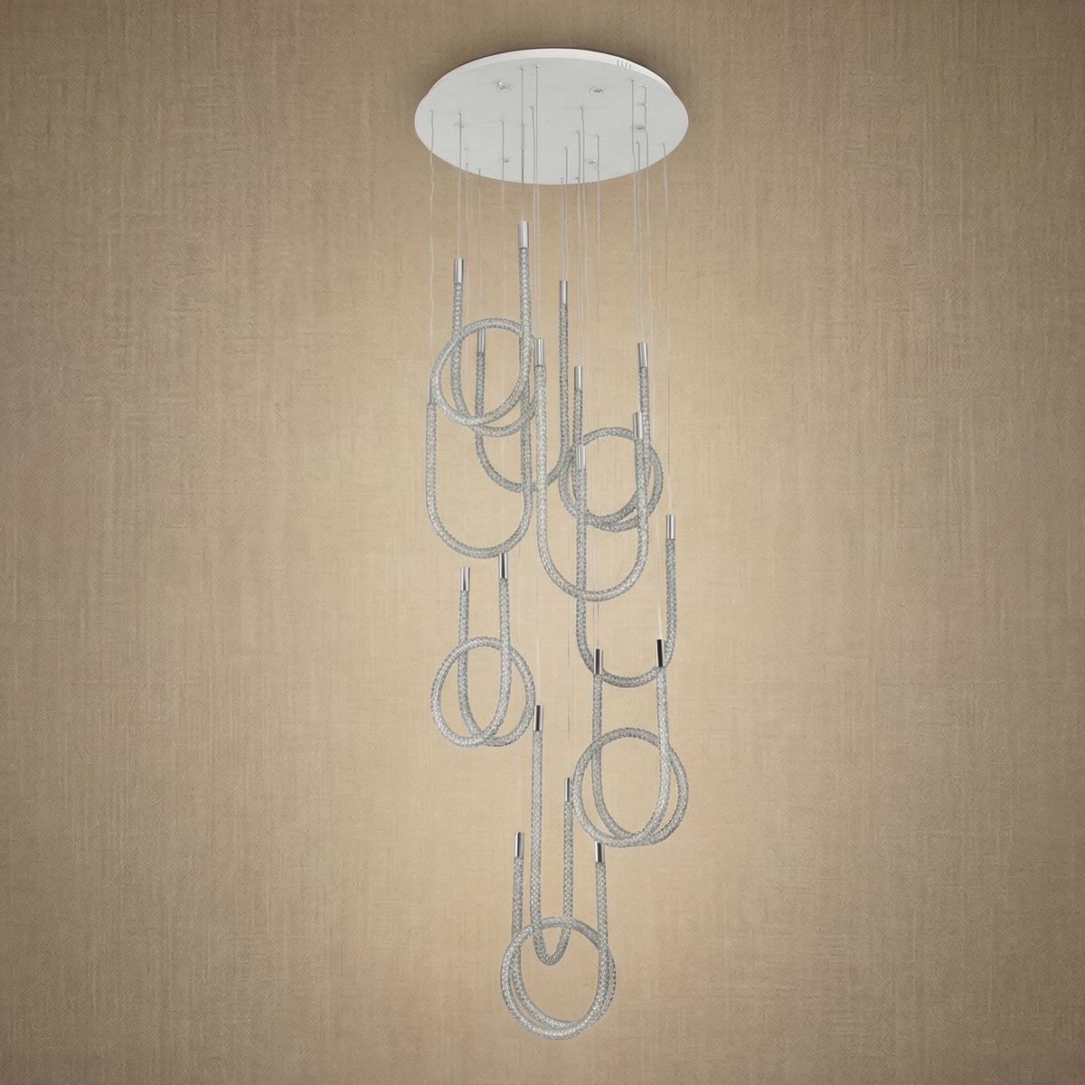 Yiosi Star Shine Cascading Glass Pendant Light 31" - dark
