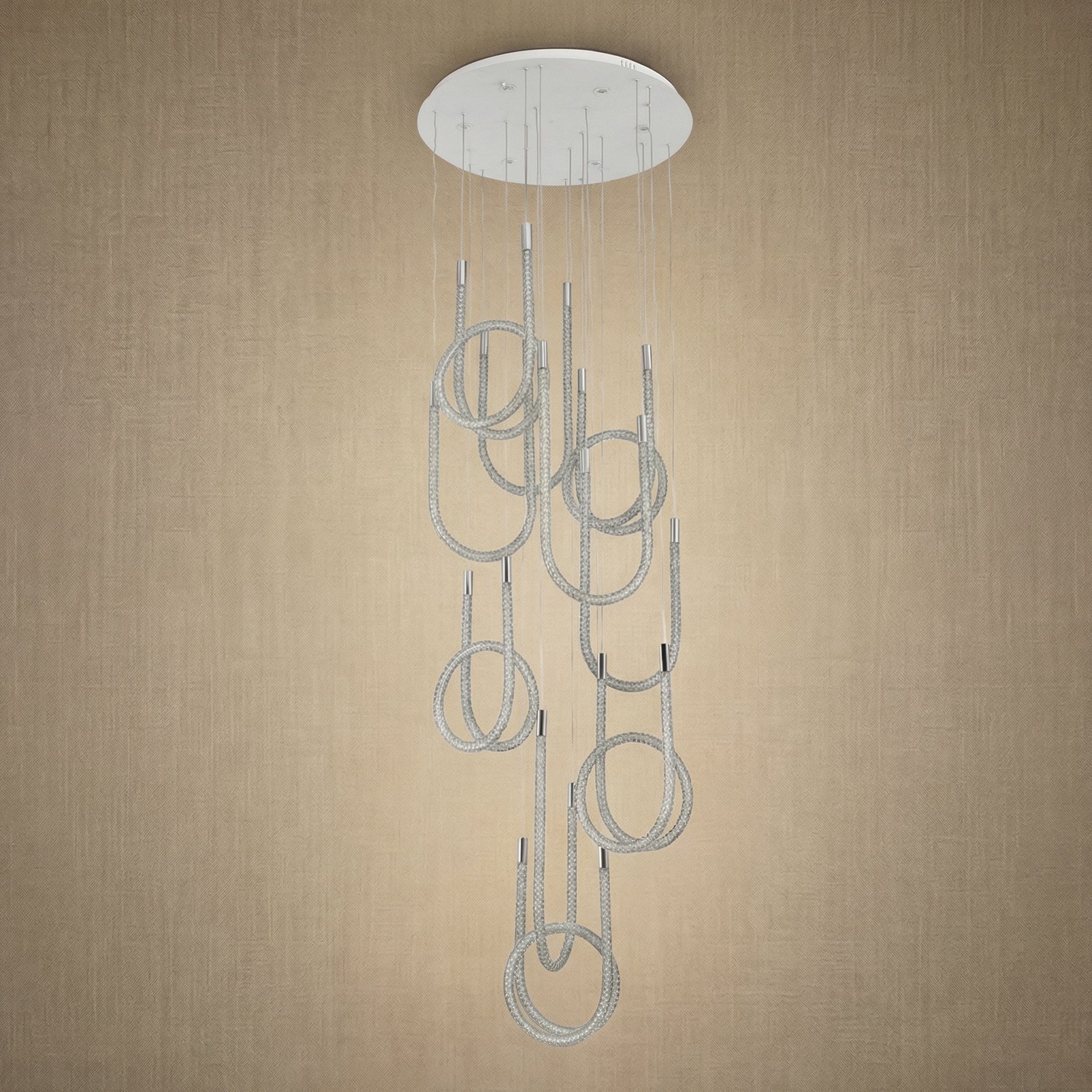 Yiosi Star Shine Cascading Glass Pendant Light 31" - dark