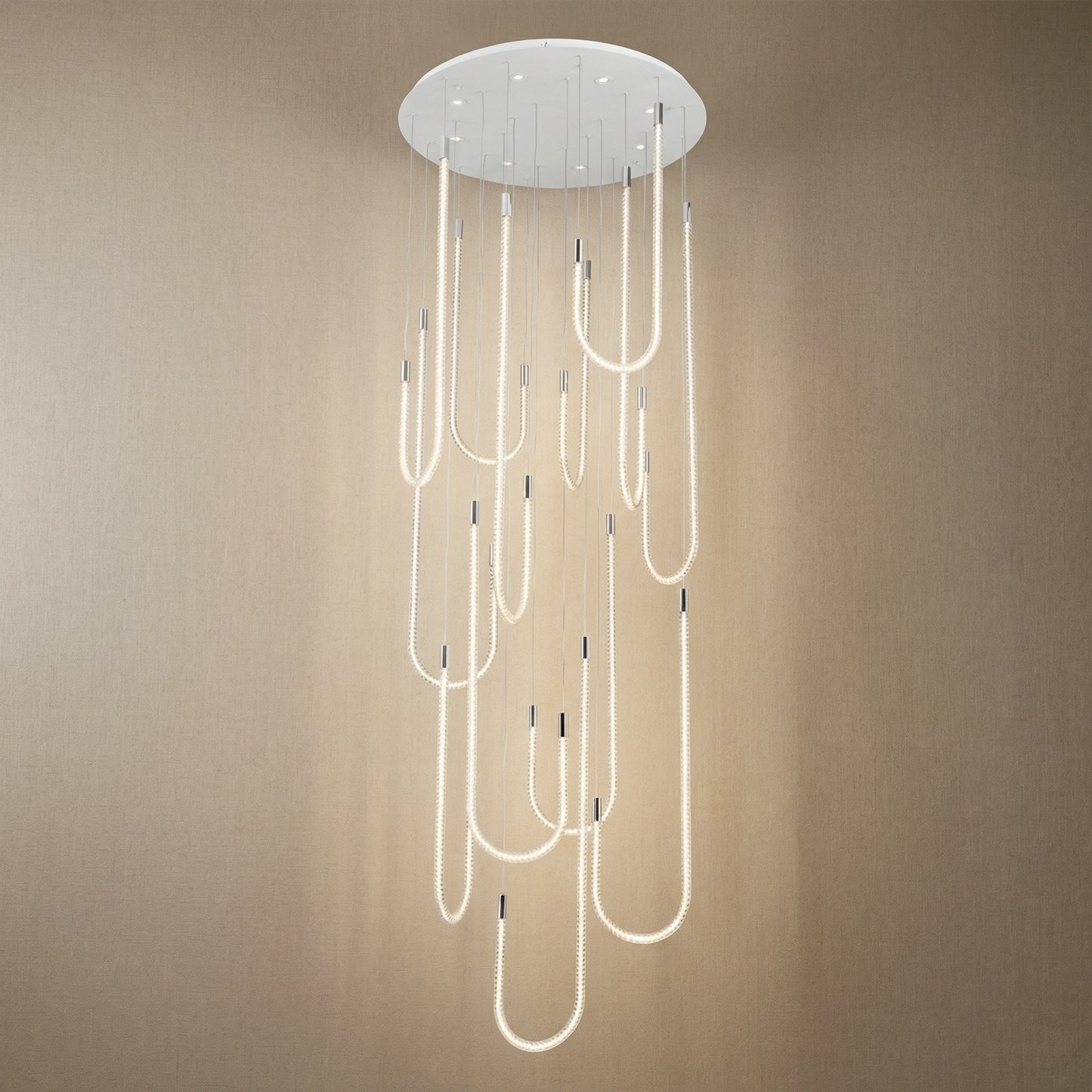 Yiosi Star Shine Cascading Glass Pendant Light 39" - 39" (Dia 1000mm)