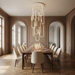 Yiosi Star Shine Cascading Glass Pendant Light 39" - scene-2