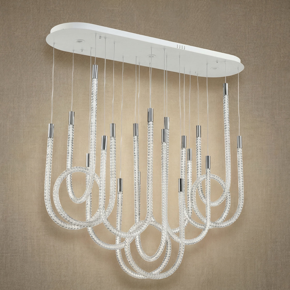 Yiosi Star Shine Cluster Glass Pendant Light 47" - dark
