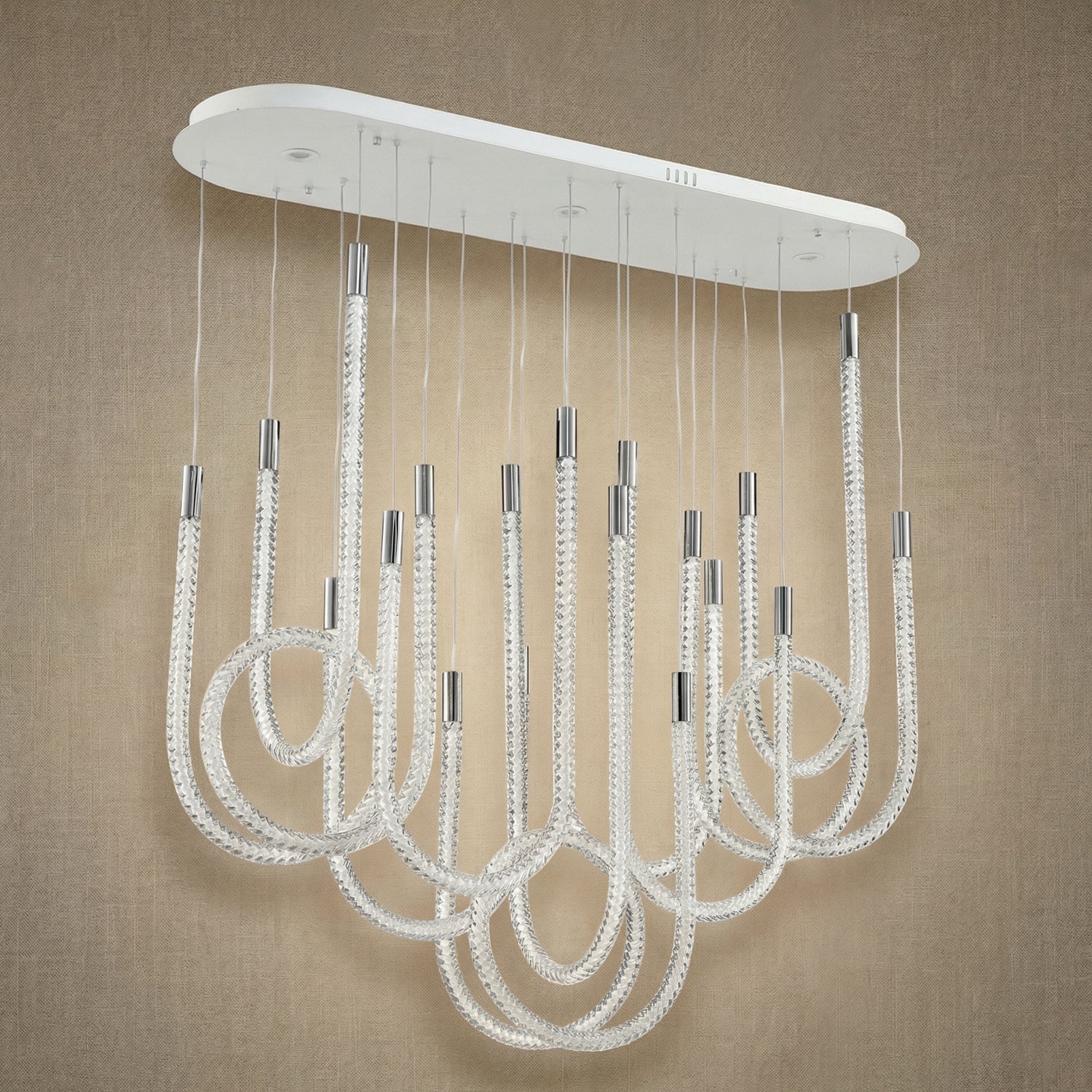 Yiosi Star Shine Cluster Glass Pendant Light 47" - dark