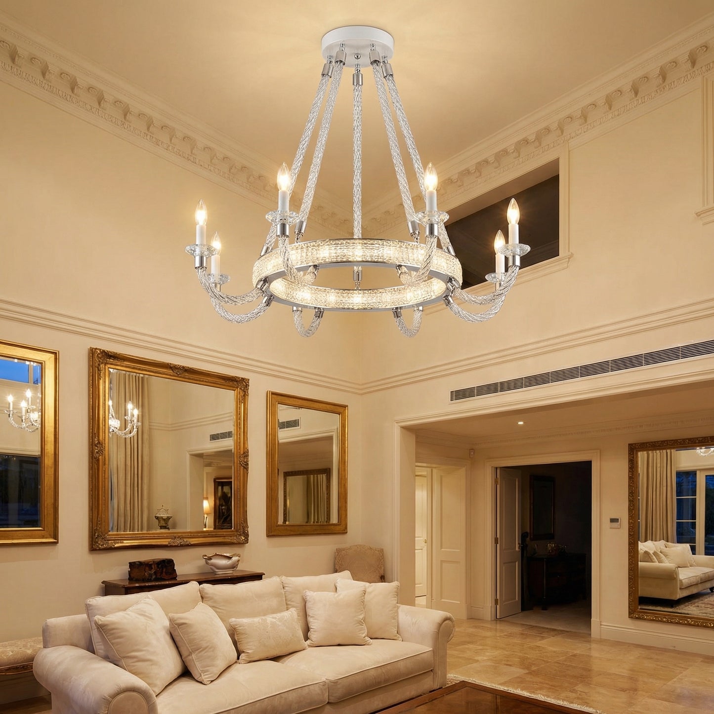 Yiosi Star Shine Glass Pendant Light 31" - scene-1