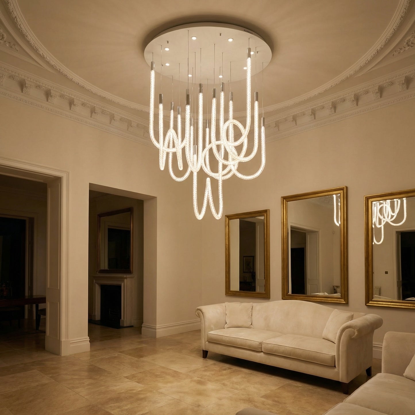 Yiosi Star Shine Glass Pendant Light 39" - scene-1