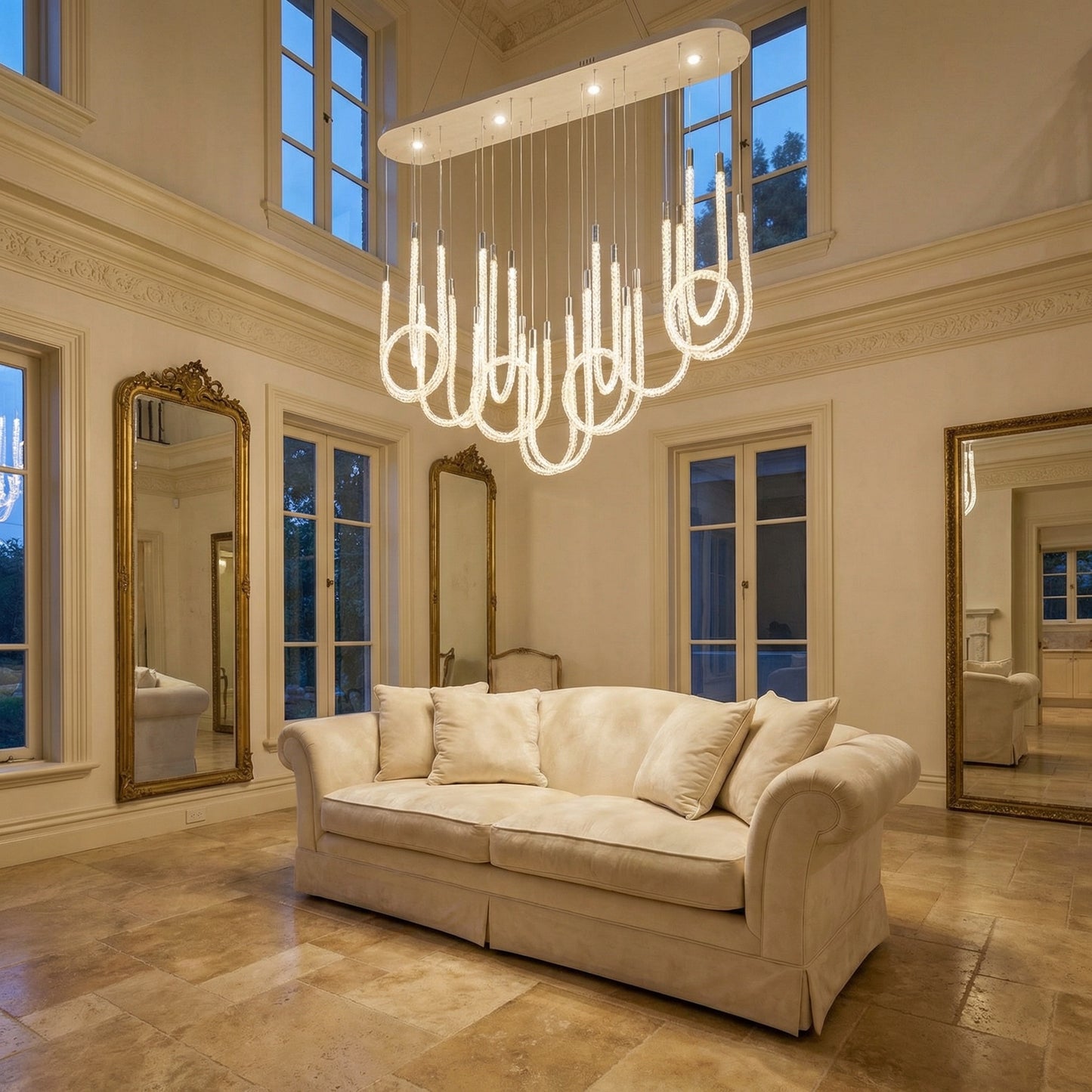 Yiosi Star Shine Glass Pendant Light 63" - scene-1