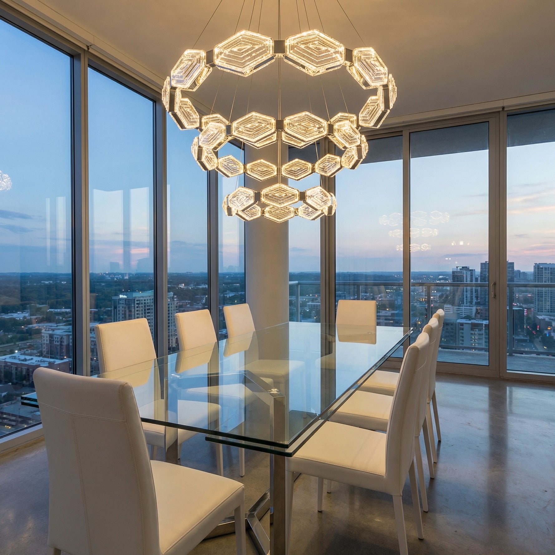 Yiosi Starlink 3-Tier Nested Glass Pendant Light - scene-2