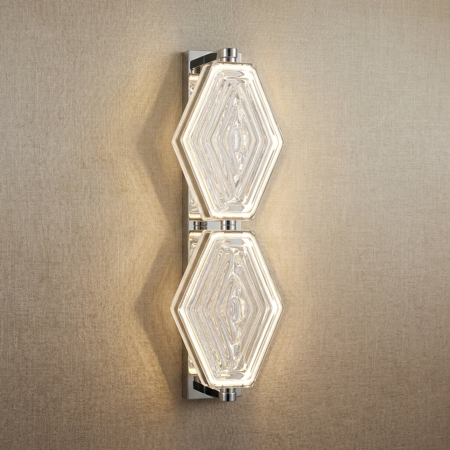 Yiosi Starlink Double Clear Glass Wall Sconce - 6" Linear (L165mm)