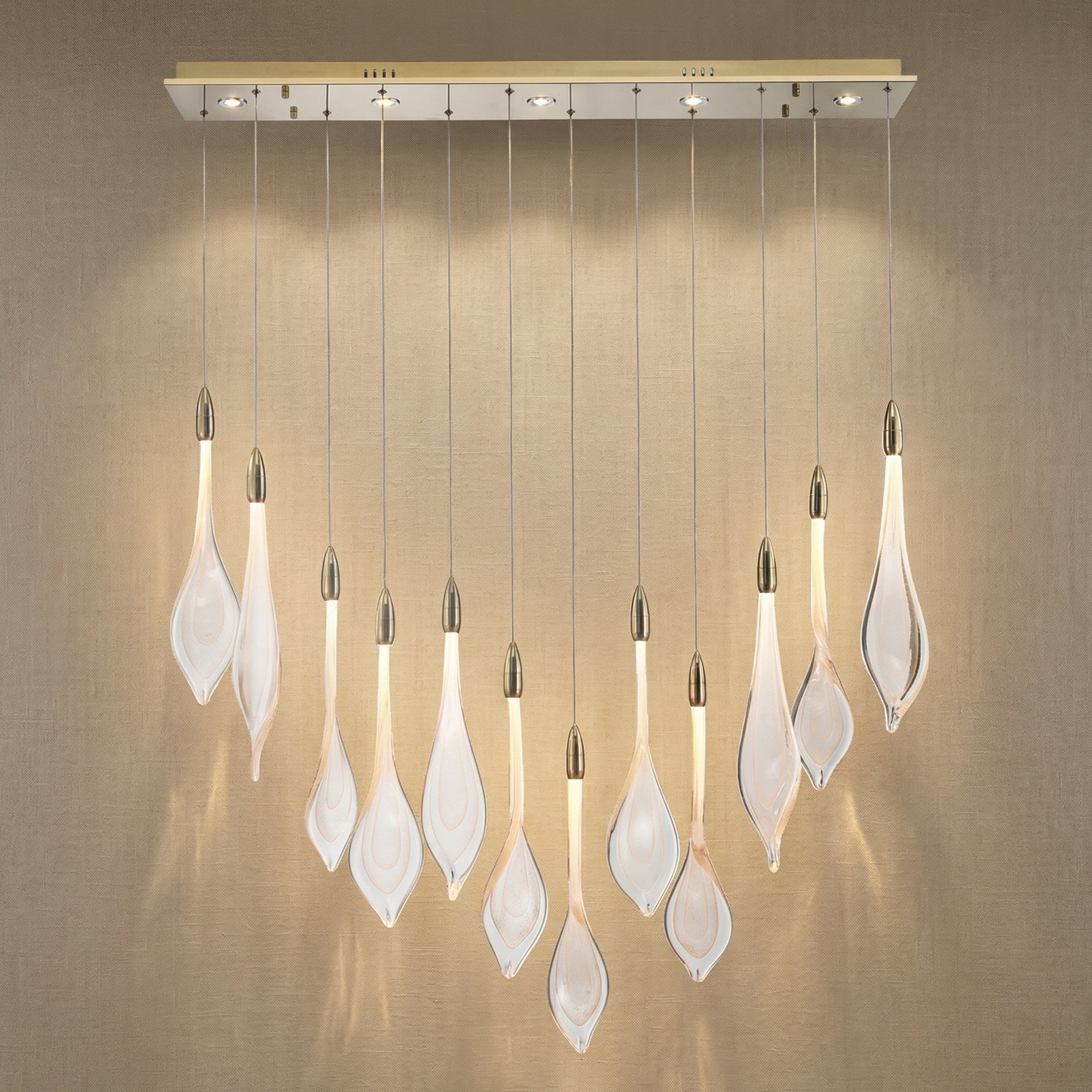 Yiosi Sunset Linear Cluster Glass Pendant Light - 47" Linear (L1200mm)