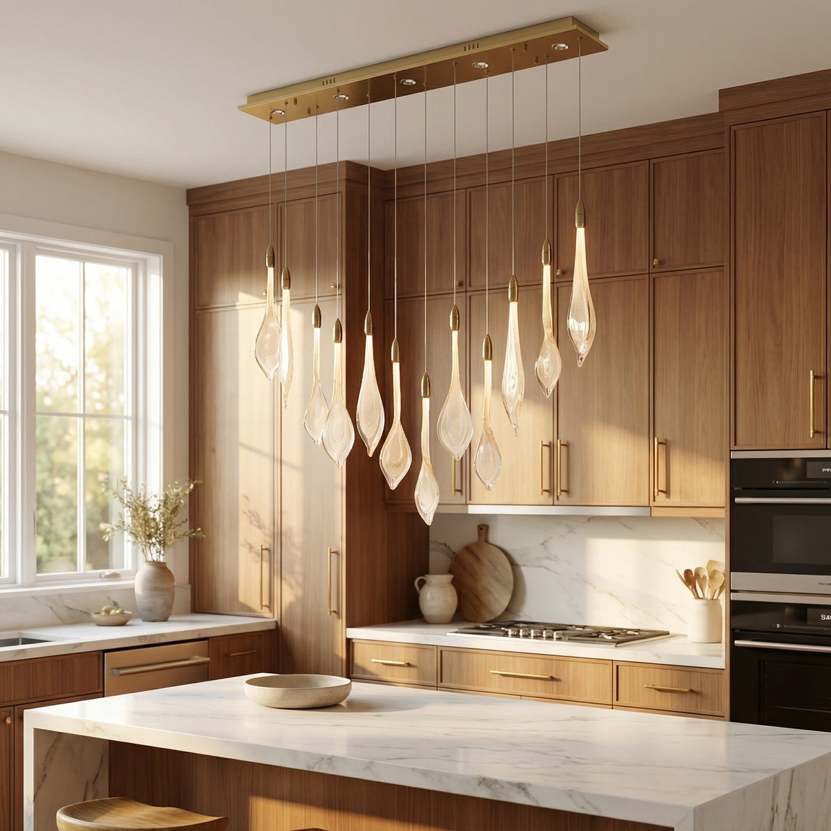 Yiosi Sunset Linear Cluster Glass Pendant Light - scene-2
