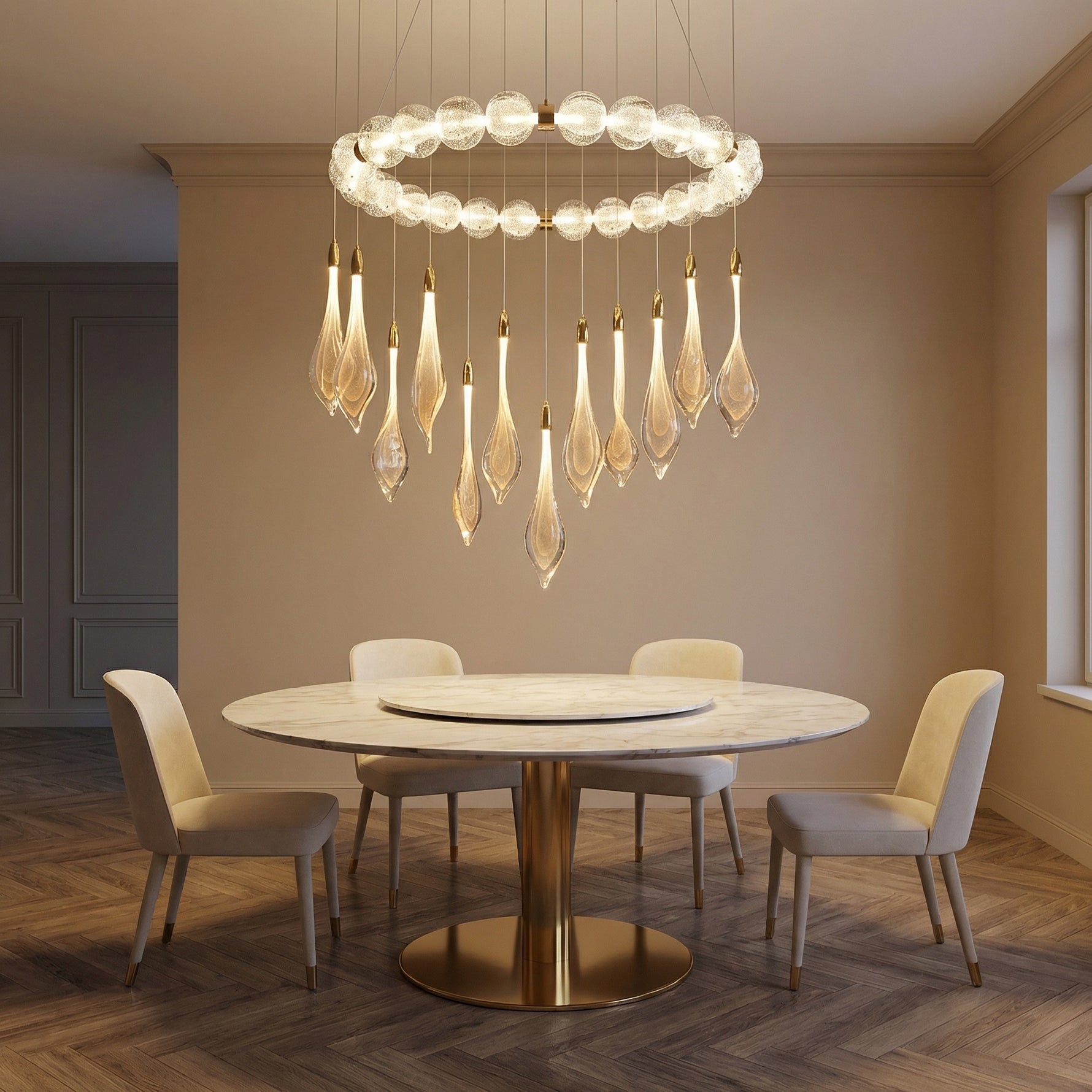 Yiosi Sunset Linear Cluster Glass Pendant Light - scene-1