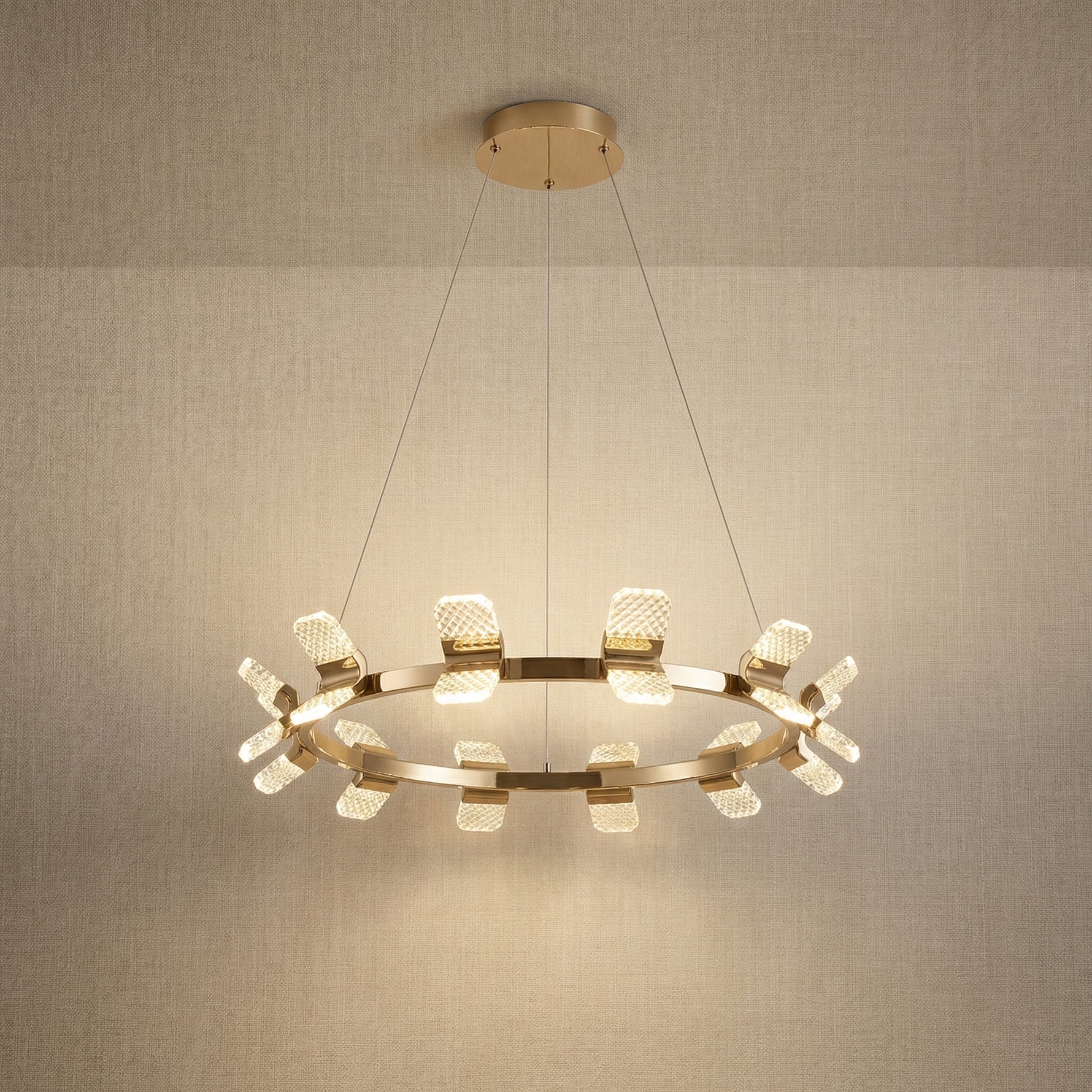Yiosi Weaving Light Crystal Pendant Light 39" - 39" (Dia 1000mm)
