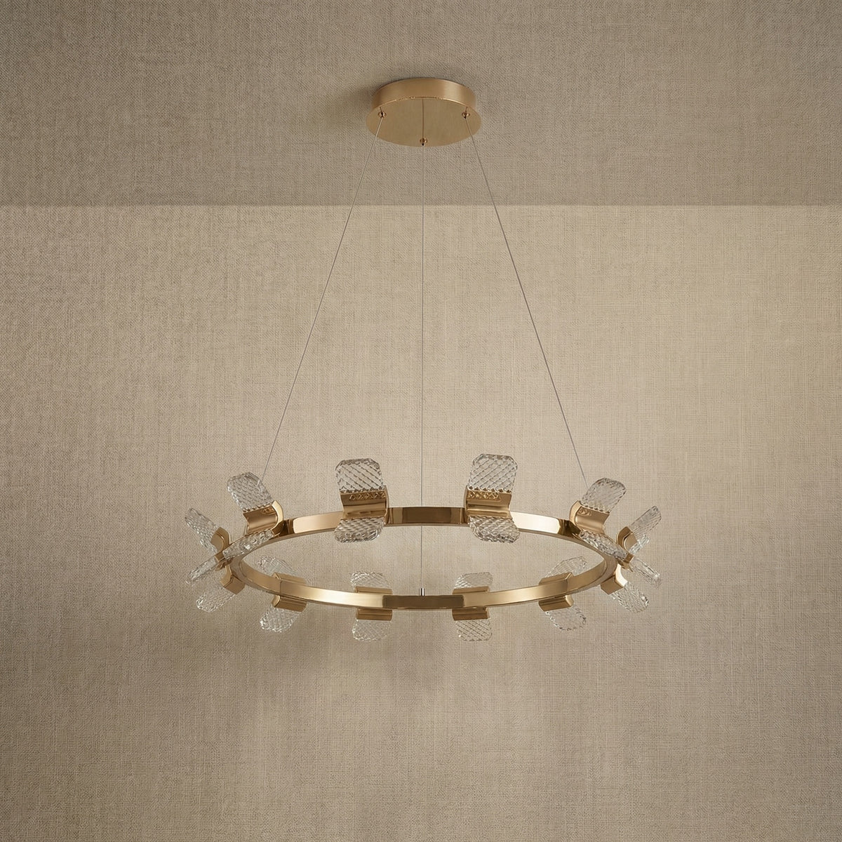 Yiosi Weaving Light Crystal Pendant Light 39" - dark