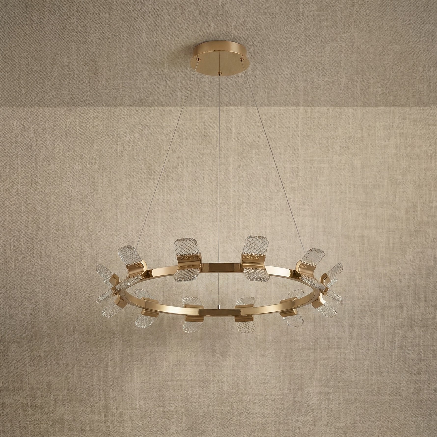 Yiosi Weaving Light Crystal Pendant Light 39" - dark