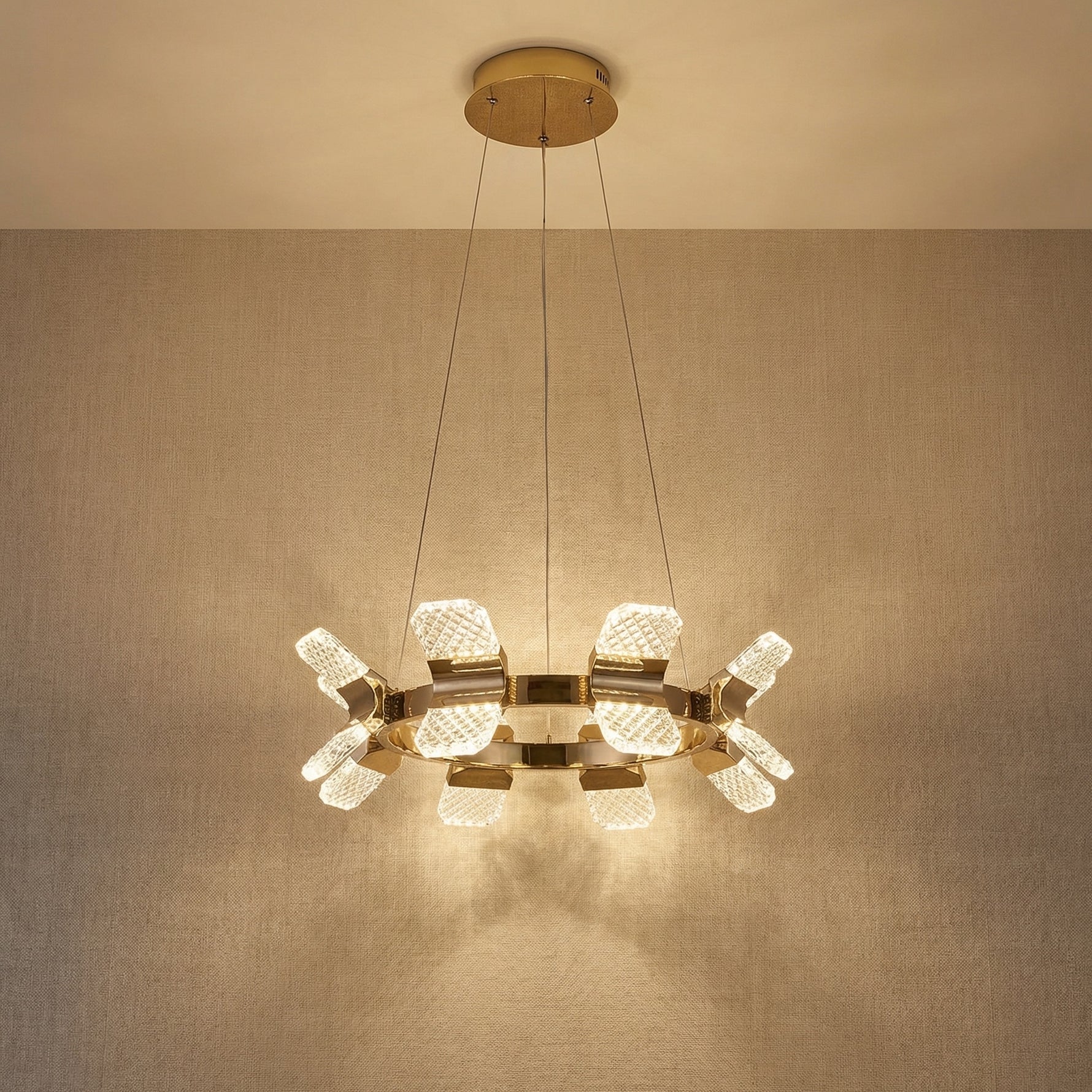 Yiosi Weaving Light Crystal Pendant Light 39" - 24" (Dia 600mm)