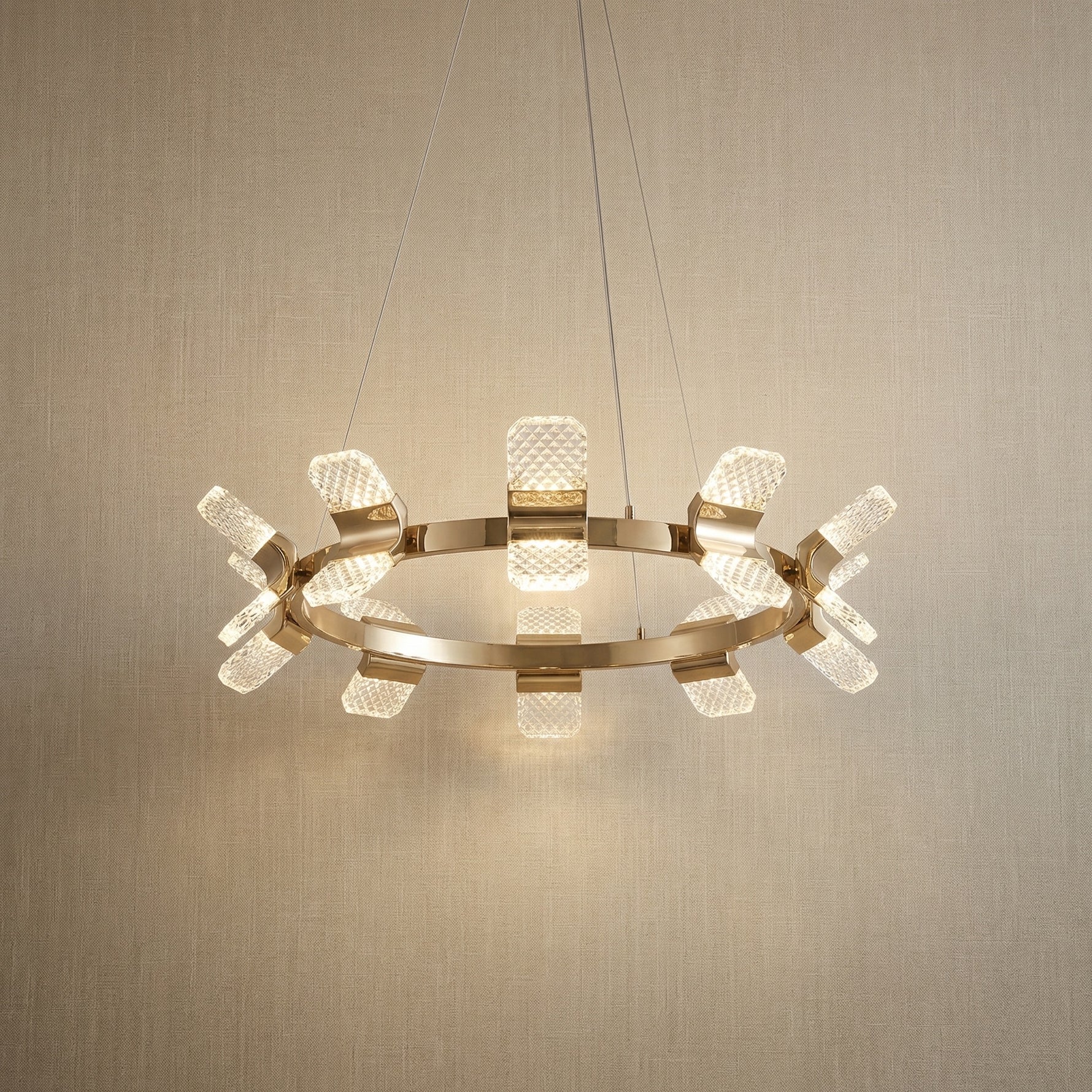 Yiosi Weaving Light Crystal Pendant Light 39" - 31" (Dia 800mm)