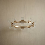 Yiosi Weaving Light Crystal Pendant Light 39" - dark