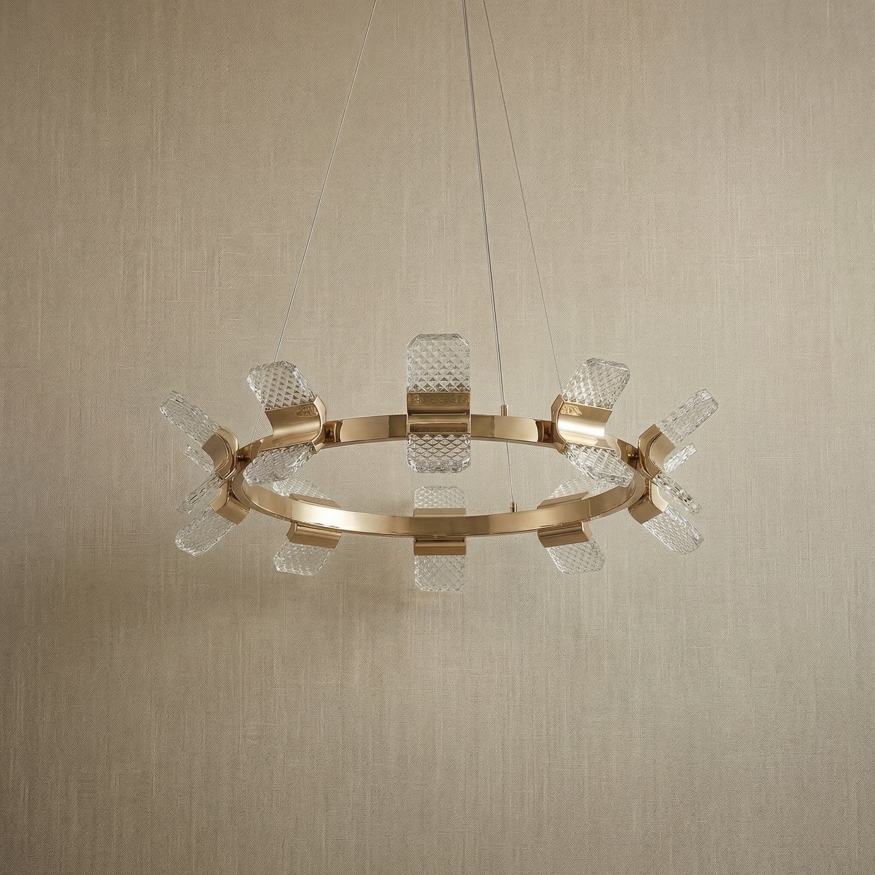 Yiosi Weaving Light Crystal Pendant Light 39" - dark