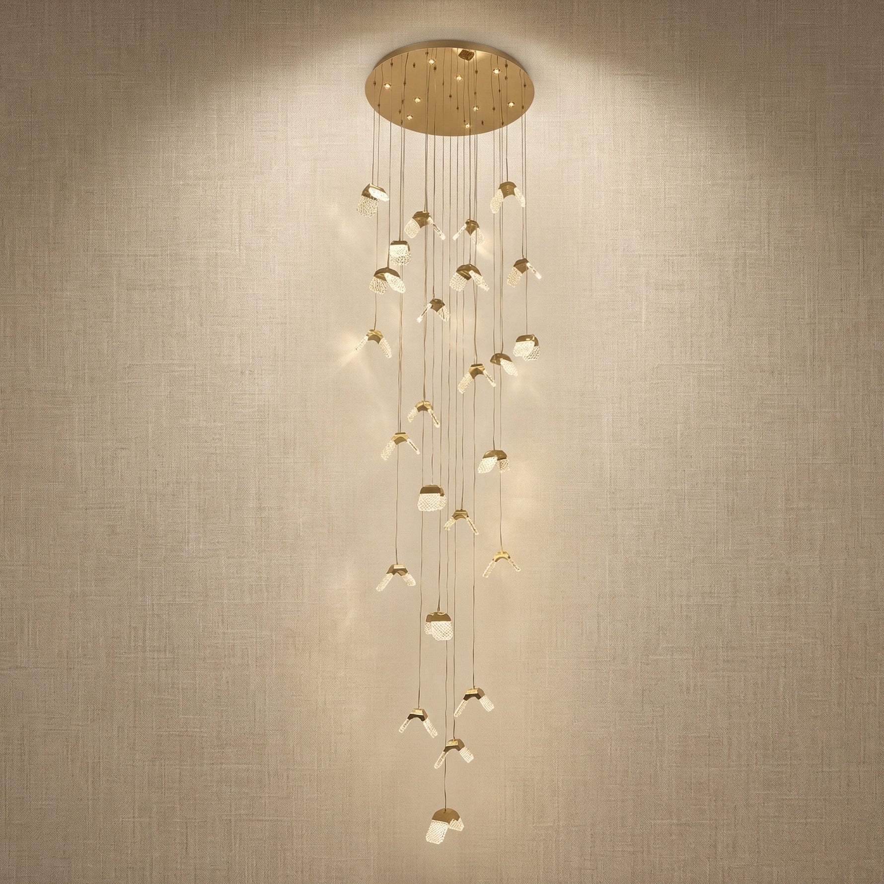 Yiosi Weaving Light Crystal Pendant Light 39" - 31" (Dia 800mm) Style B