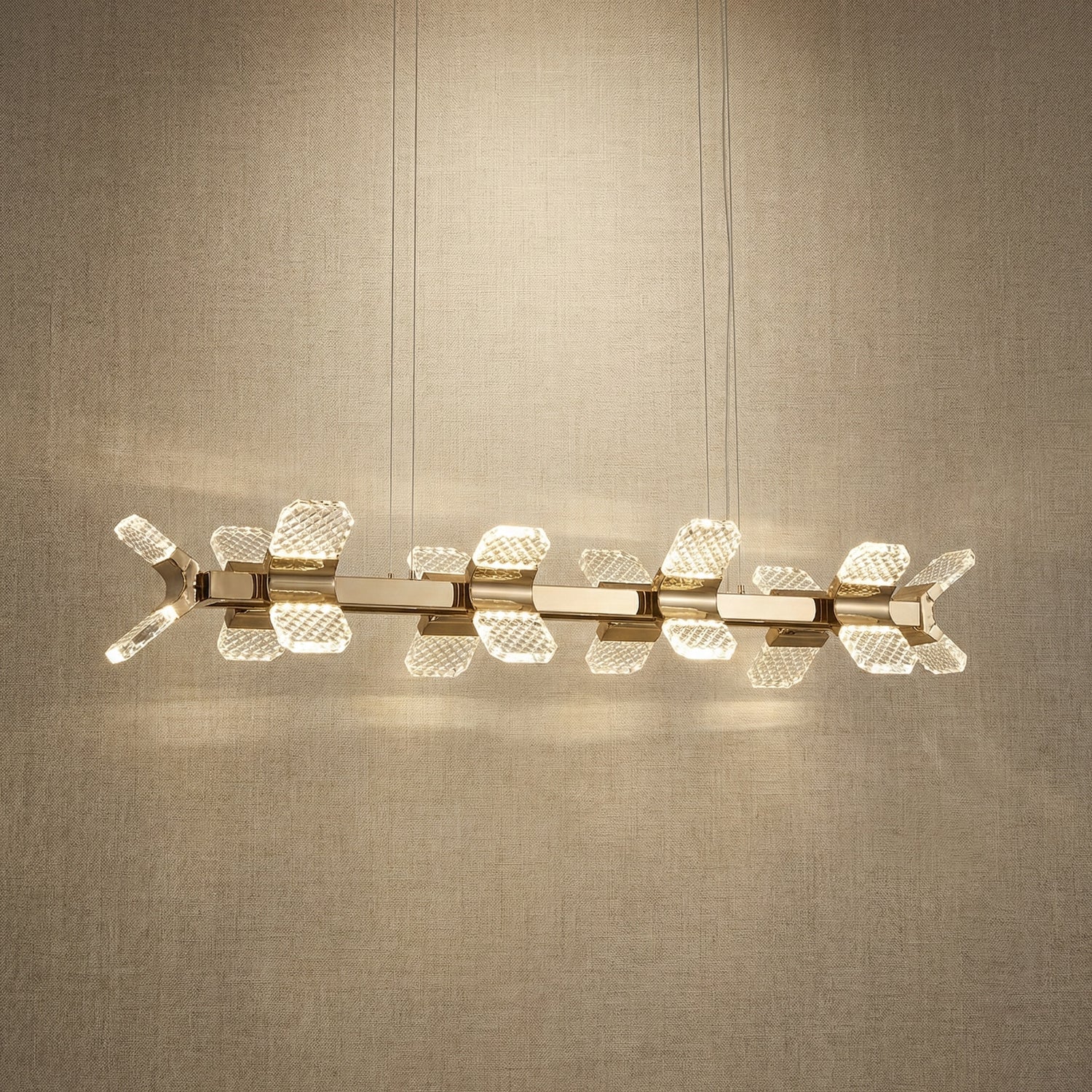 Yiosi Weaving Light Crystal Pendant Light 47" - 47" Linear (L1200mm)