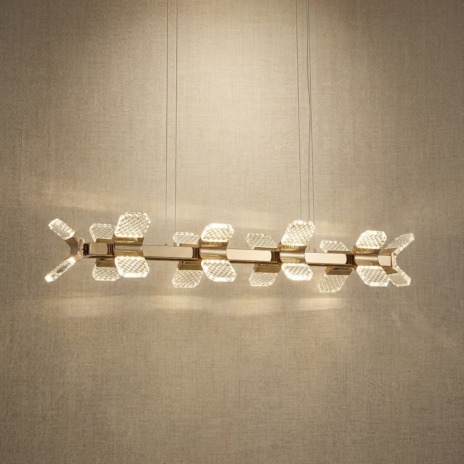 Yiosi Weaving Light Crystal Pendant Light 47" - 47" Linear (L1200mm)