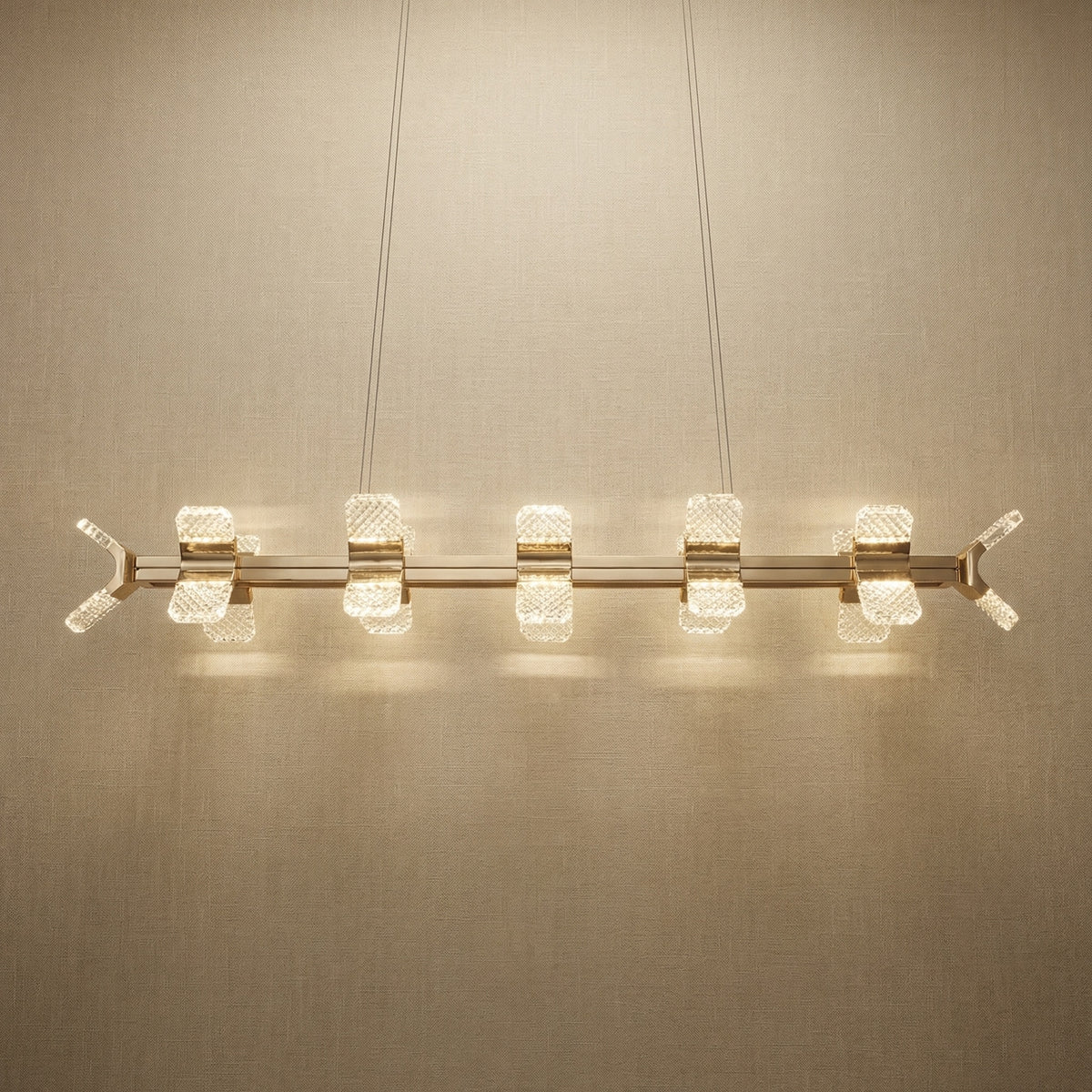 Yiosi Weaving Light Crystal Pendant Light 59" - 59" Linear (L1500mm)