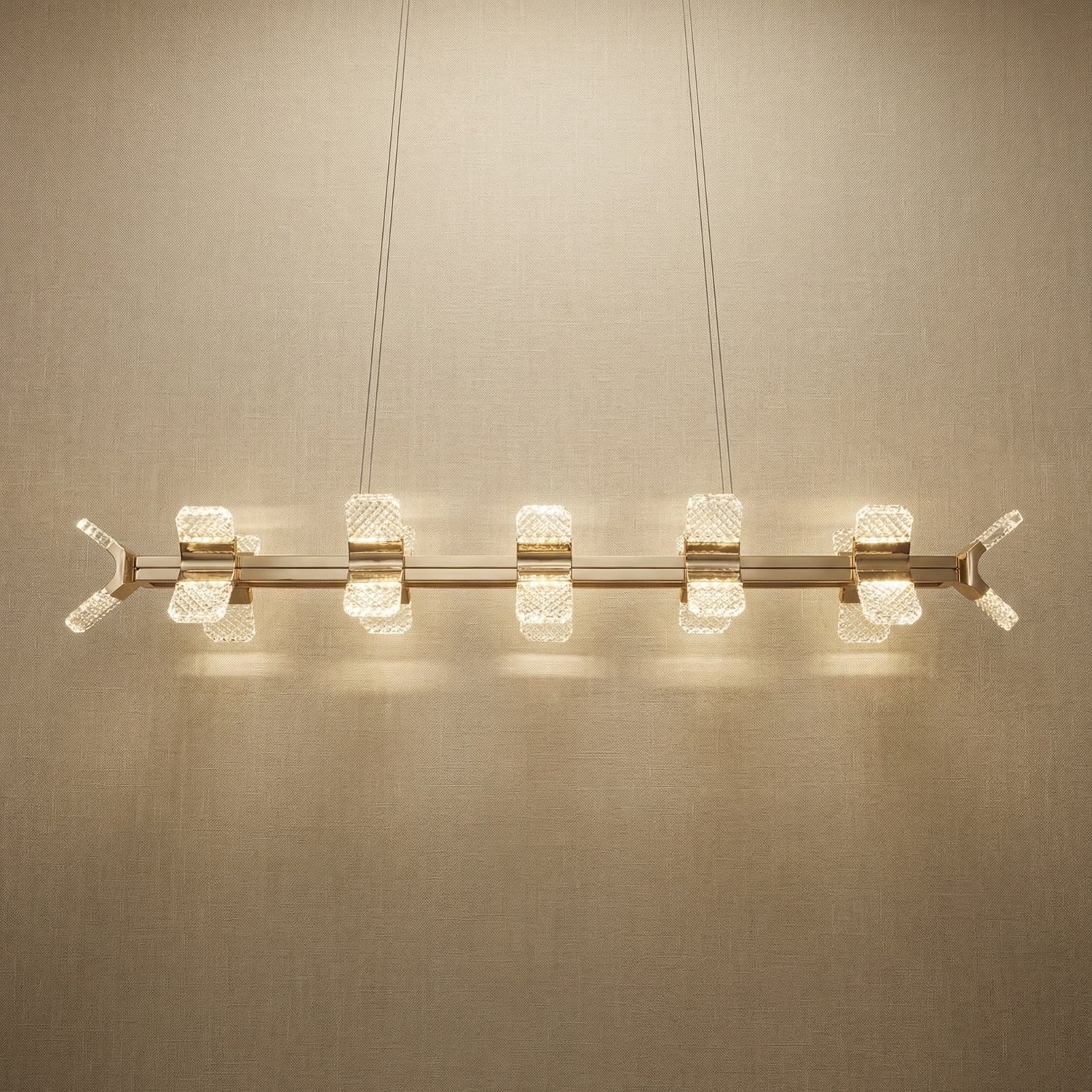 Yiosi Weaving Light Crystal Pendant Light 59" - 59" Linear (L1500mm)