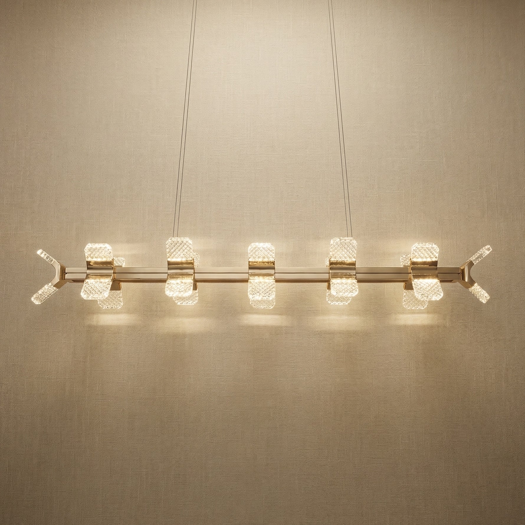 Yiosi Weaving Light Crystal Pendant Light 59" - 59" Linear (L1500mm)