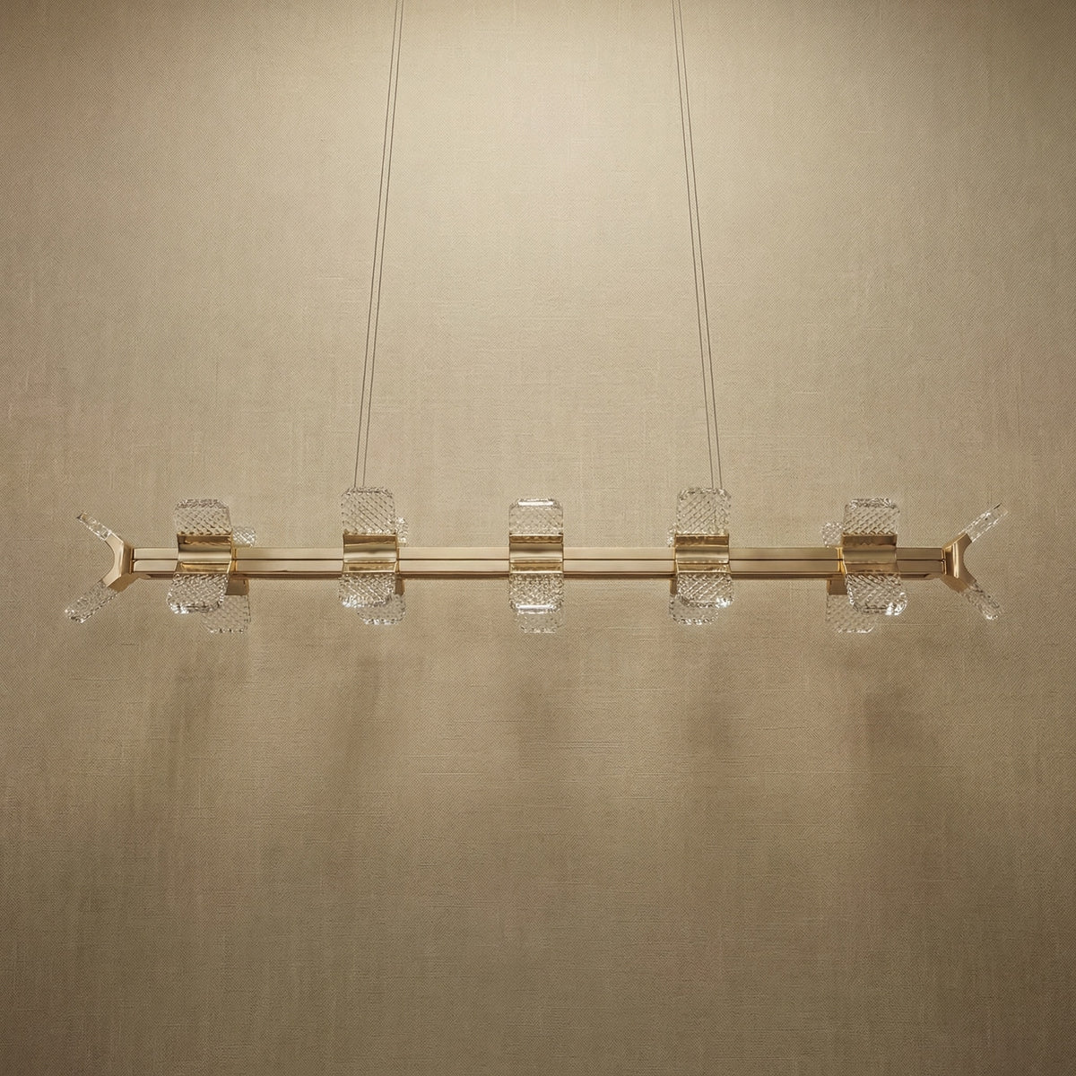 Yiosi Weaving Light Crystal Pendant Light 59" - dark