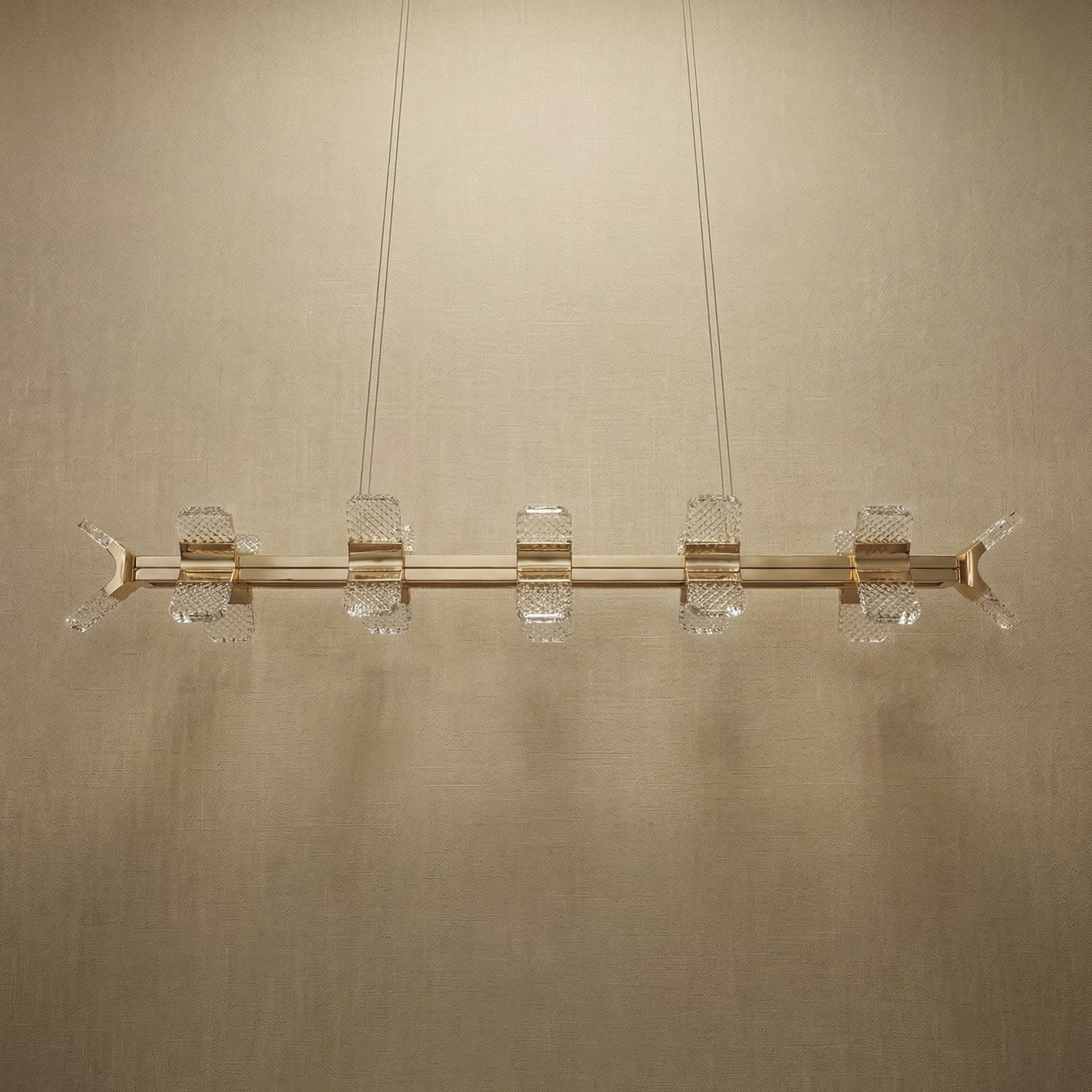 Yiosi Weaving Light Crystal Pendant Light 59" - dark