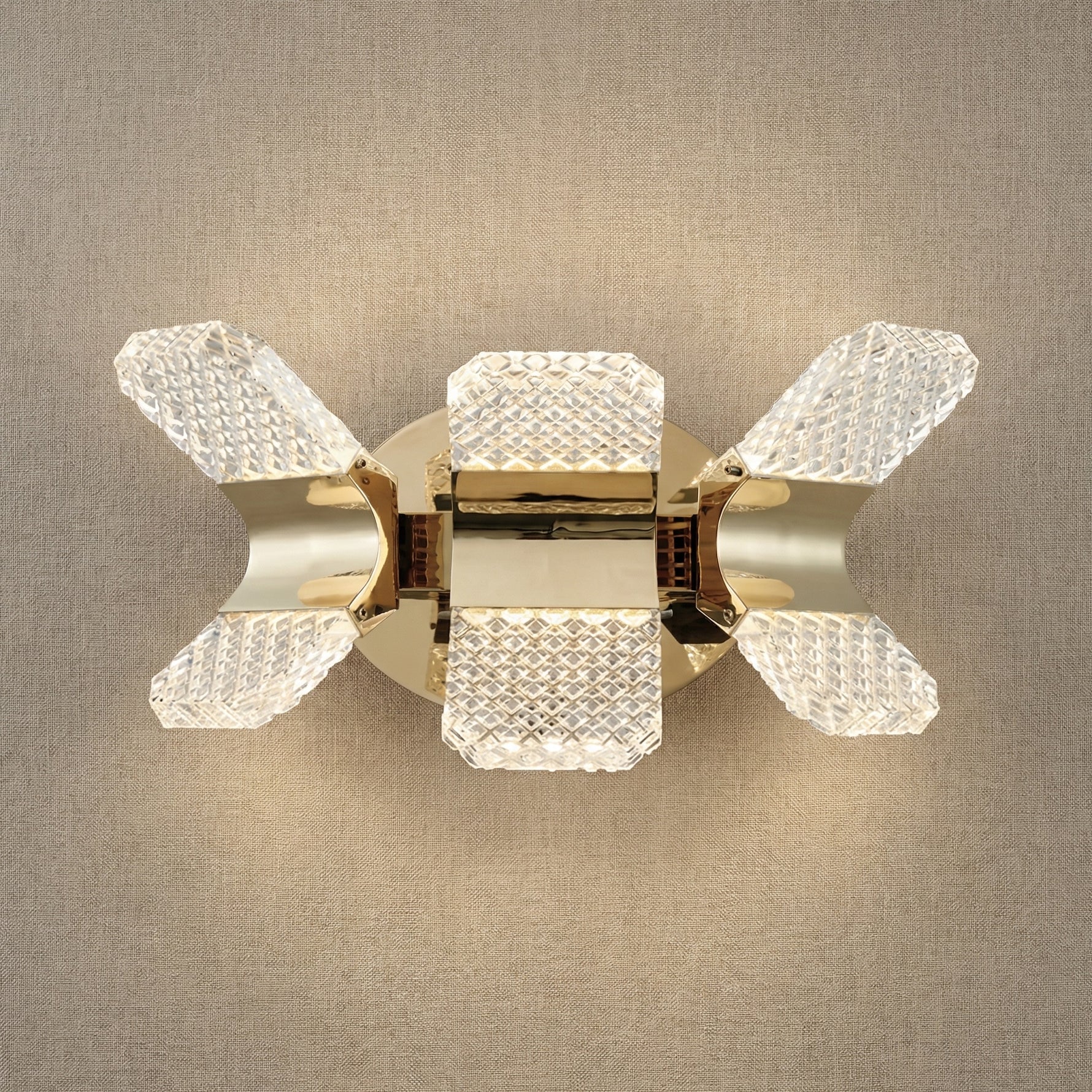 Yiosi Weaving Light Mini Crystal Wall Sconce - 4" (Dia 100mm)