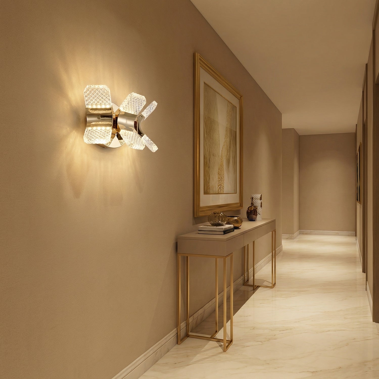 Yiosi Weaving Light Mini Crystal Wall Sconce - scene-1