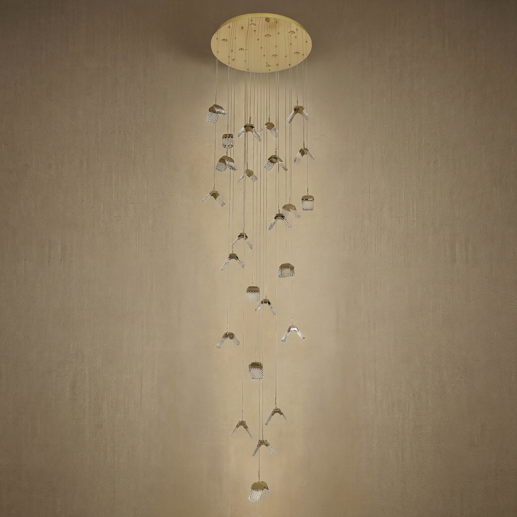 Yiosi Weaving Light Triple Crystal Wall Sconce - dark