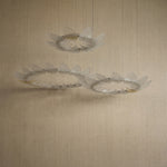 Yiosi White Birch 3-Tier Nested Glass Pendant Light 39" - dark