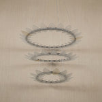 Yiosi White Birch 3-Tier Nested Glass Pendant Light 47" - dark