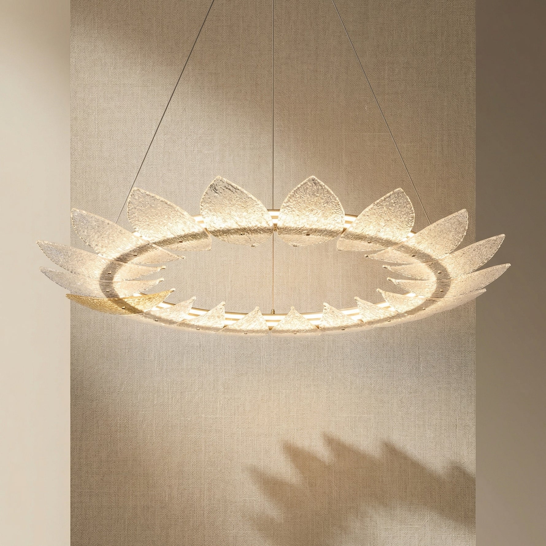 Yiosi White Birch Glass Pendant Light - 39" (Dia 1000mm)
