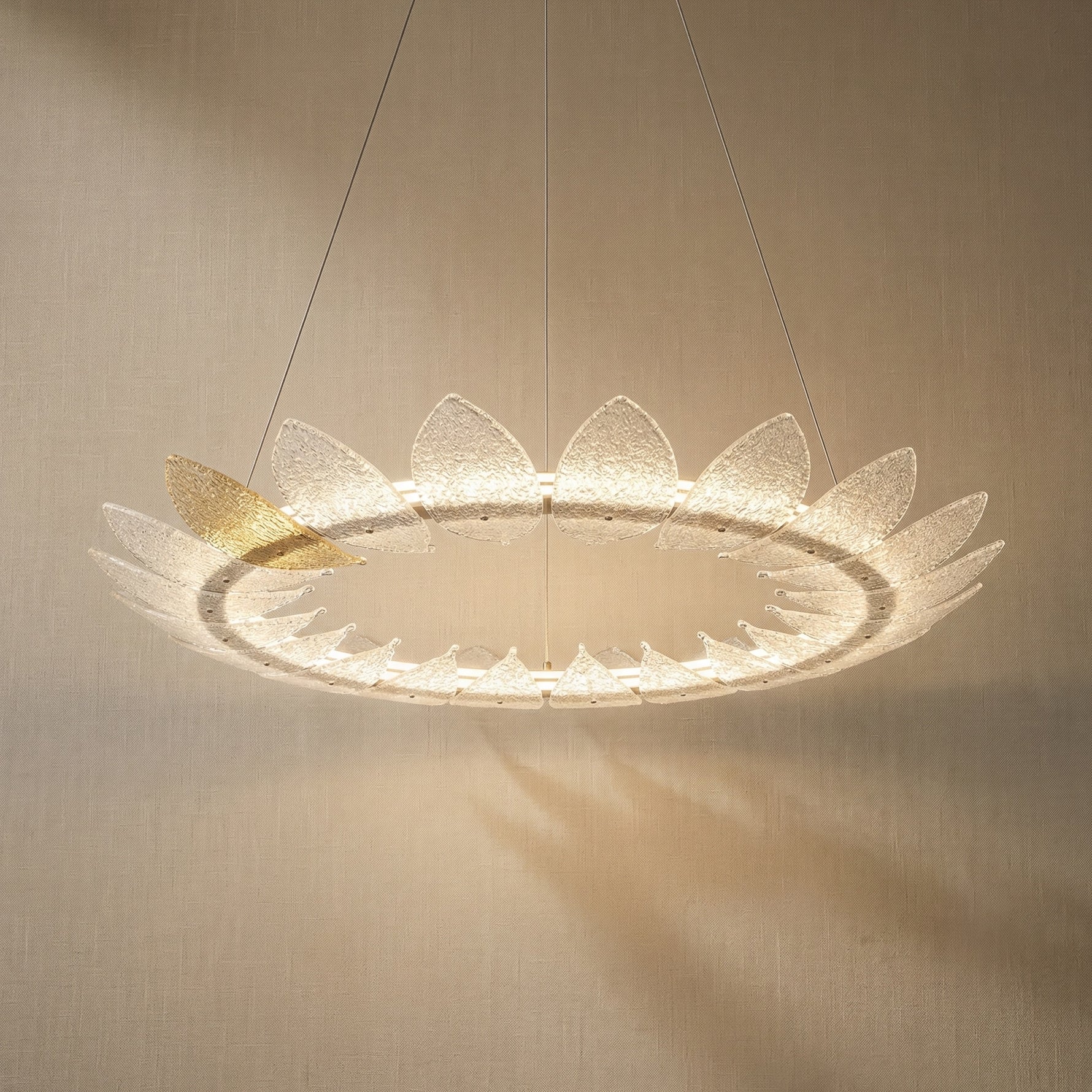 Yiosi White Birch Glass Pendant Light - 47" (Dia 1200mm)