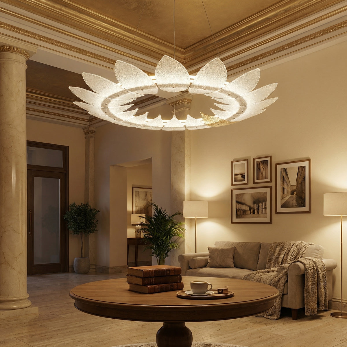 Yiosi White Birch Glass Pendant Light - scene-3