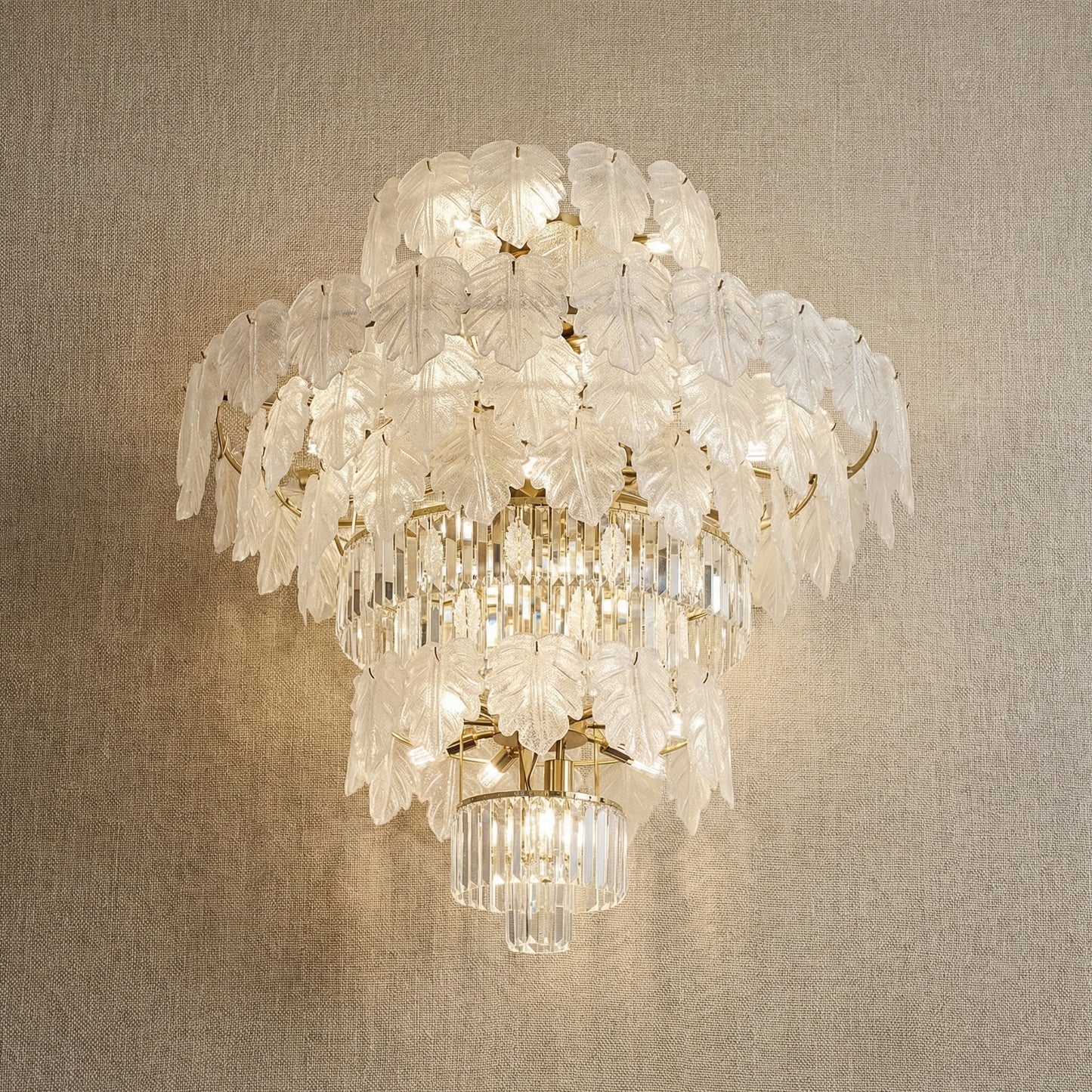 Yiosi Xingye 3-Tier Nested Crystal Pendant Light - 47" (Dia 1200mm)