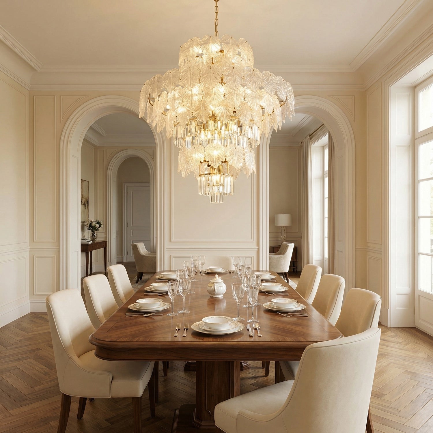 Yiosi Xingye 3-Tier Nested Crystal Pendant Light - scene-2