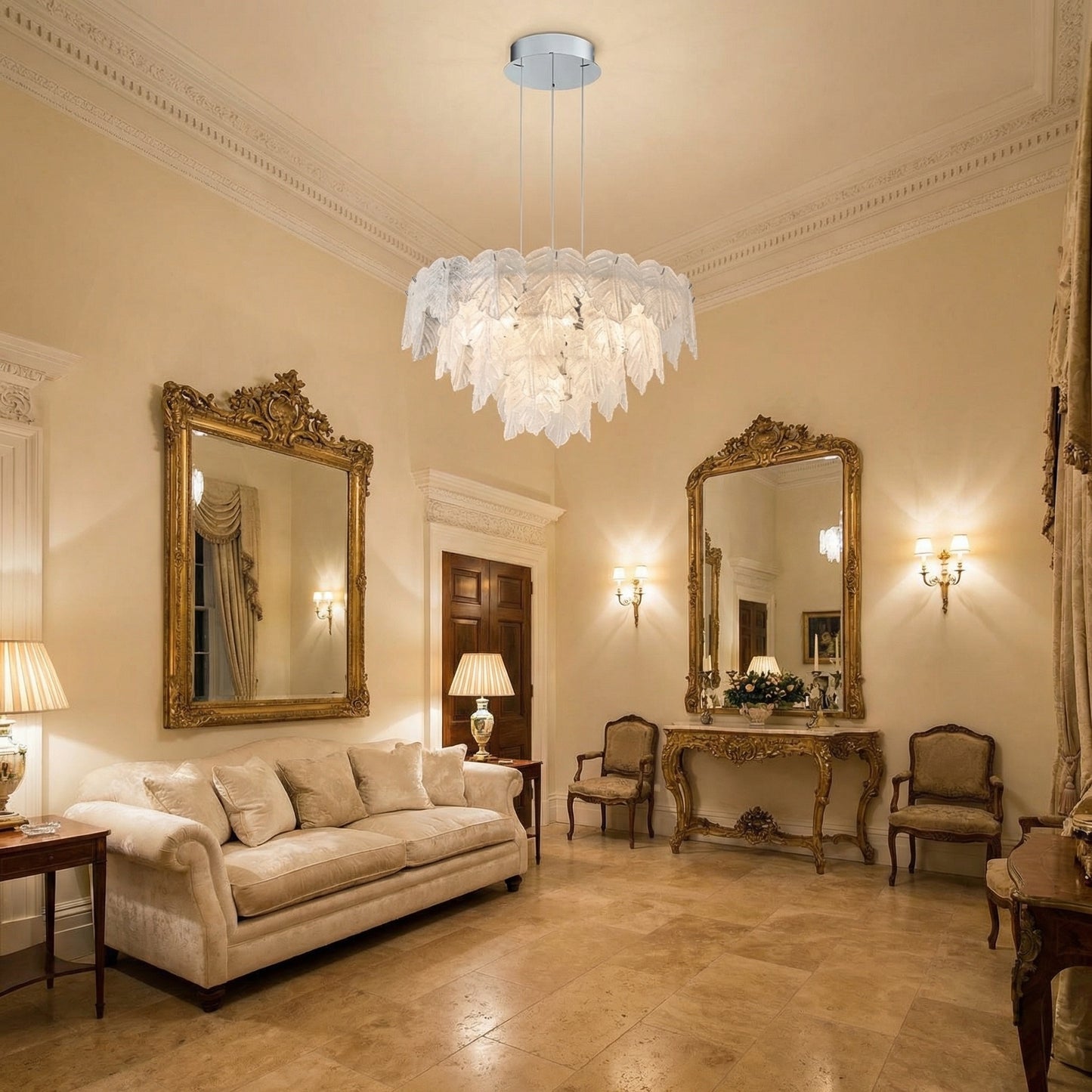 Yiosi Xingye Crystal Pendant Light 24" Style A - scene-1