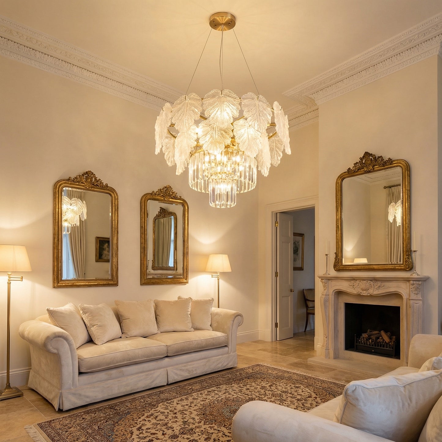 Yiosi Xingye Crystal Pendant Light 24" Style B - scene-1