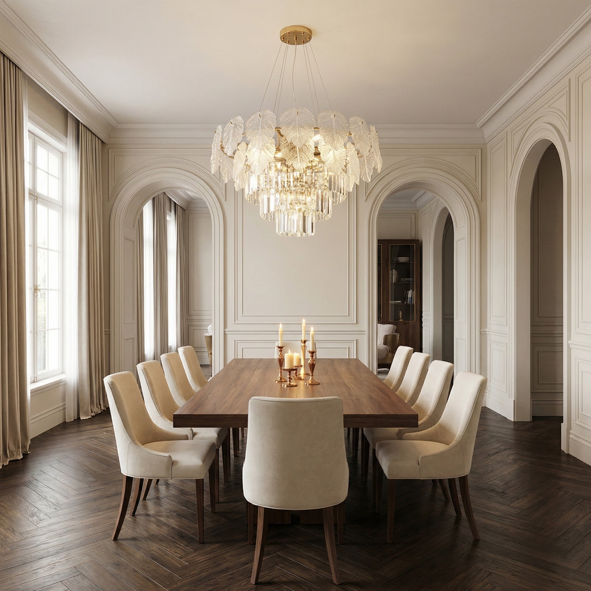 Yiosi Xingye Crystal Pendant Light 31" Style B - scene-2