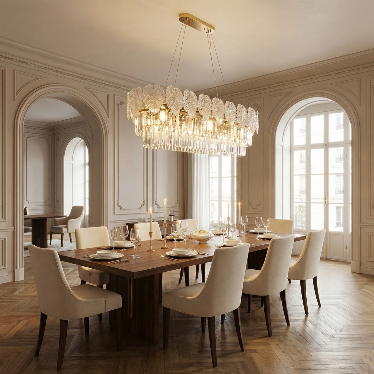 Yiosi Xingye Crystal Pendant Light 47" - scene-2